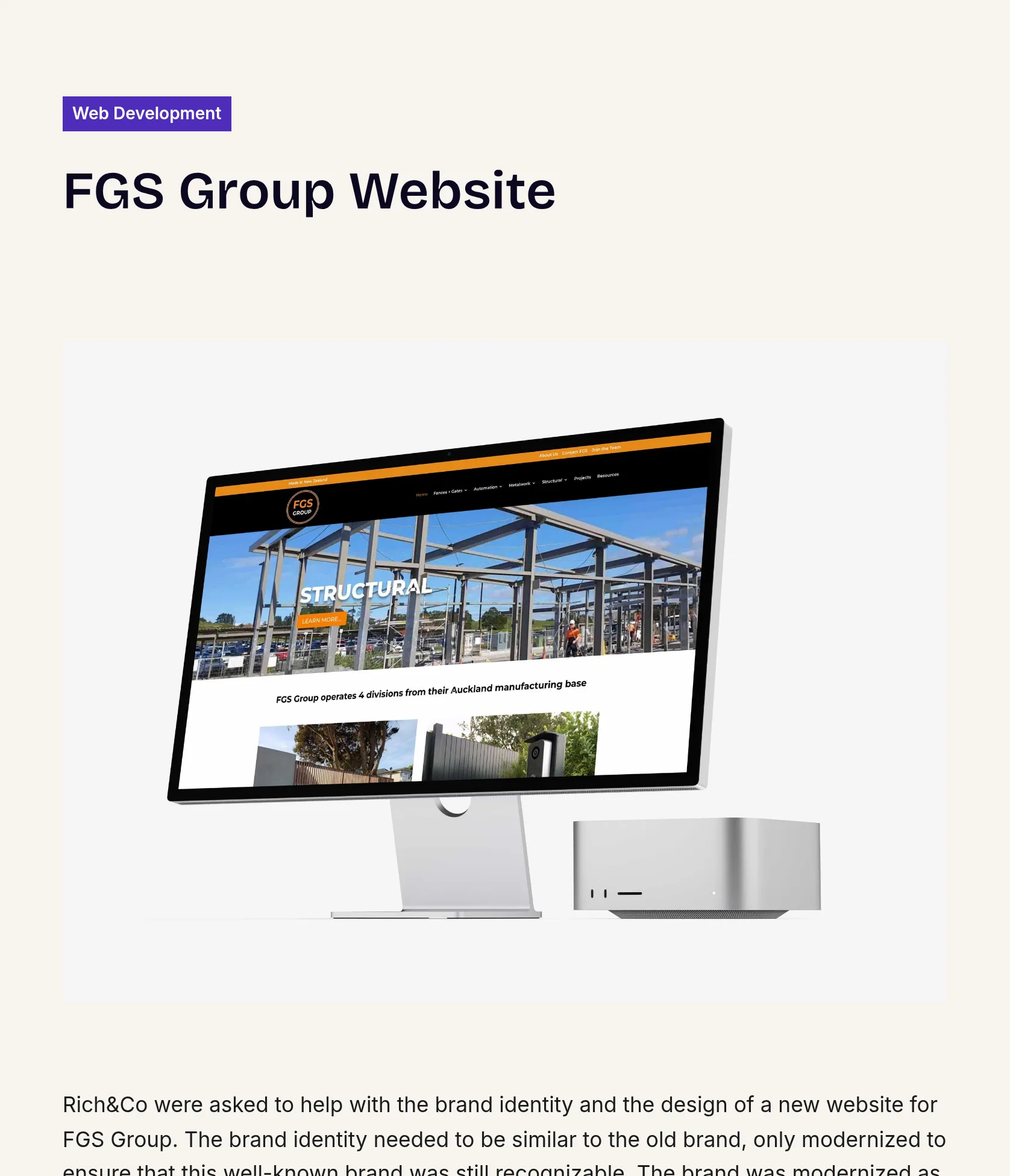 Brand Identity & Website Redesign for FGS Group
