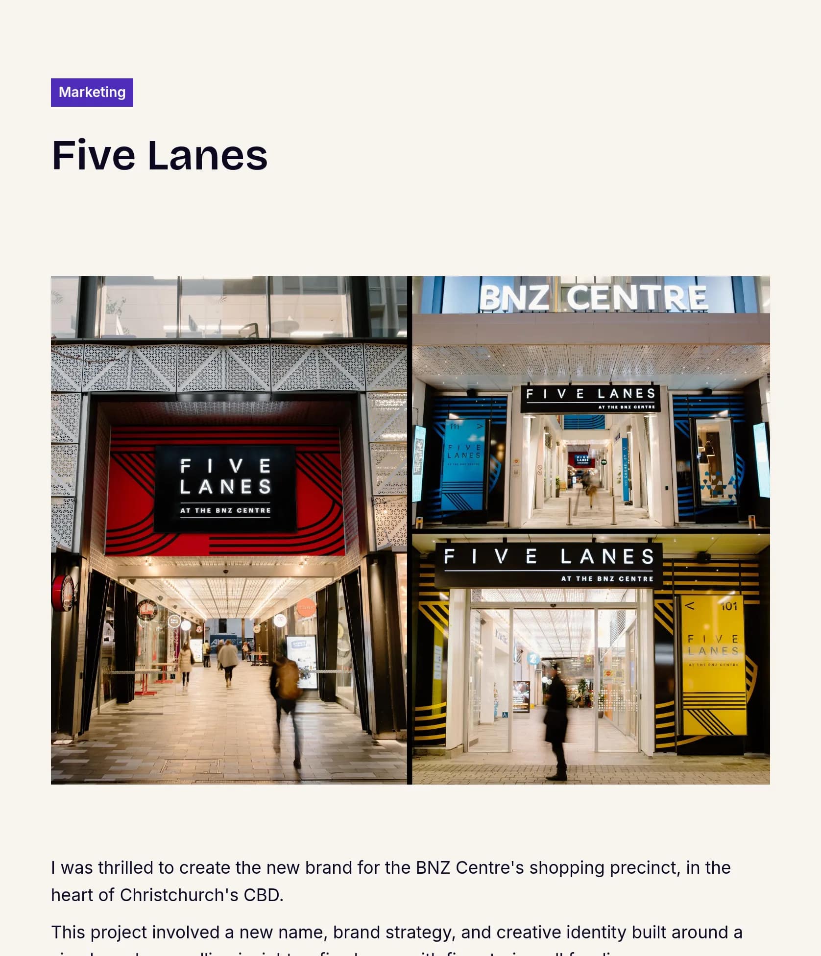 Brand Identity and Strategy for BNZ Centre Shopping Precinct