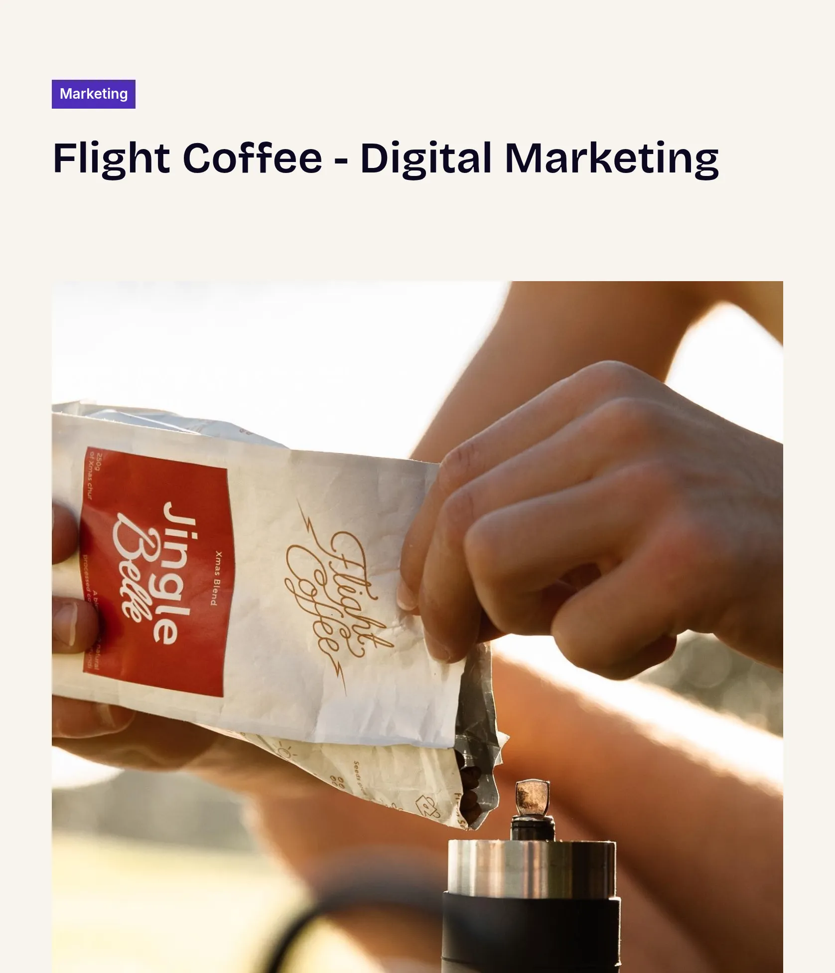 Scaling Shopify Revenue for Flight Coffee with Digital Marketing