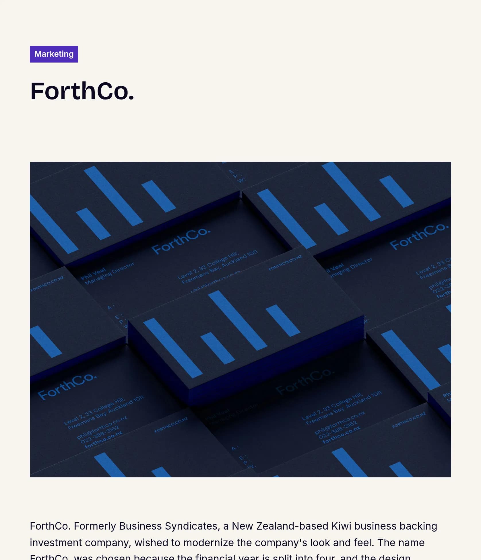 Brand Identity Refresh for ForthCo.