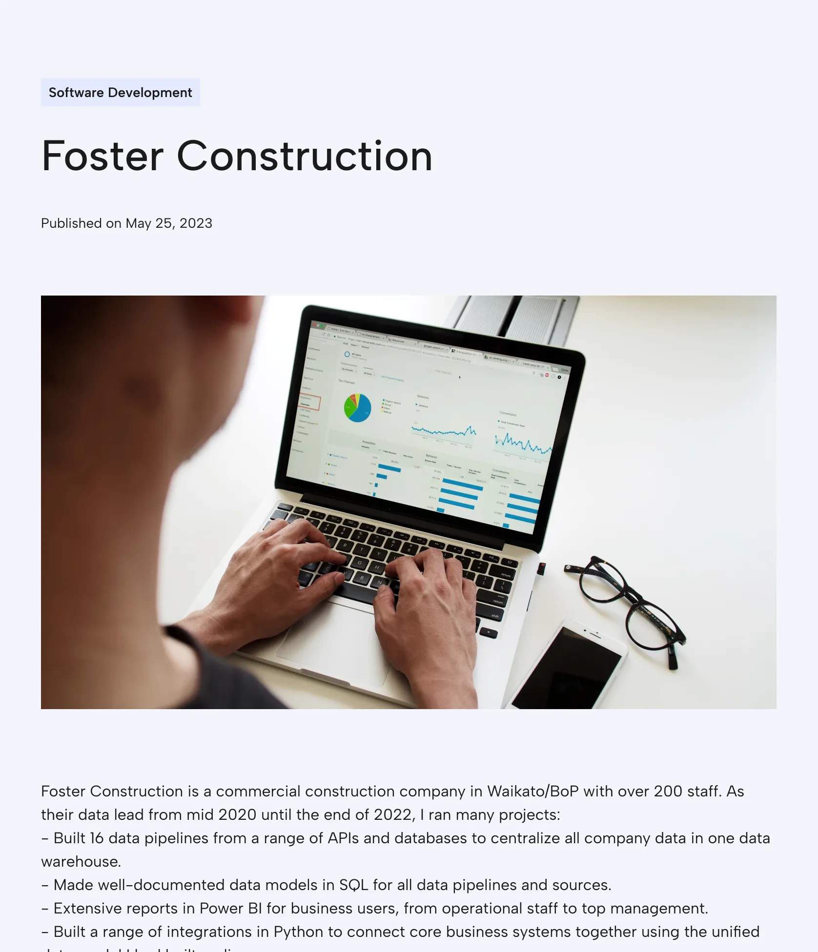 Centralized Data Systems & Custom Apps for Foster Construction
