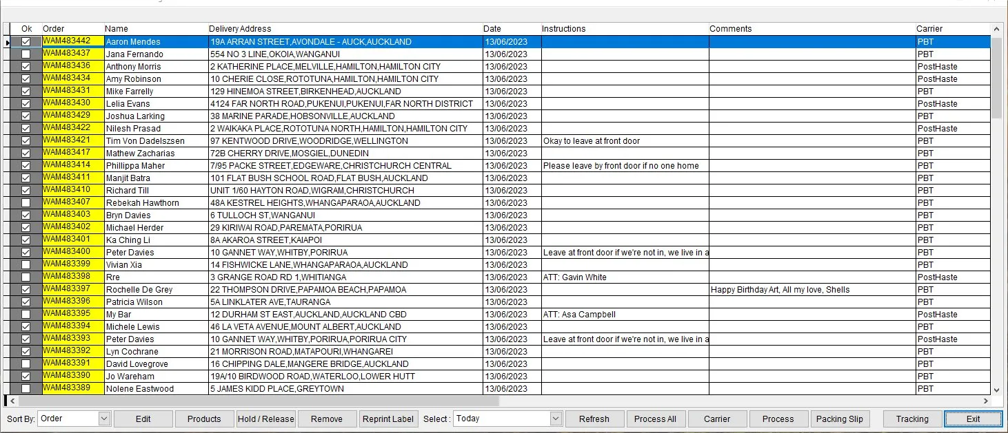 Front-End Freight Dispatch Integration for PBT & Post Haste