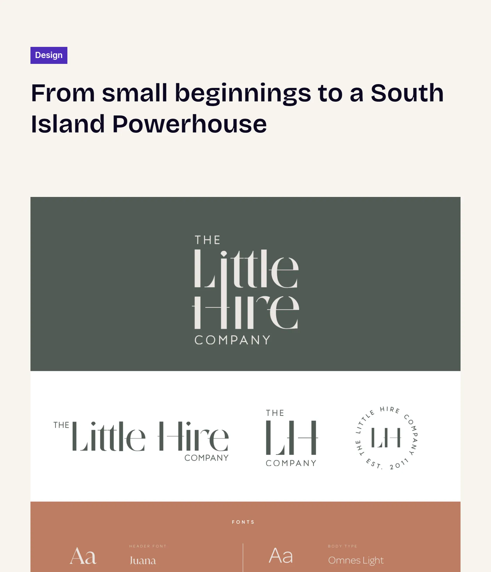 Brand Identity Rebrand for The Little Hire Company
