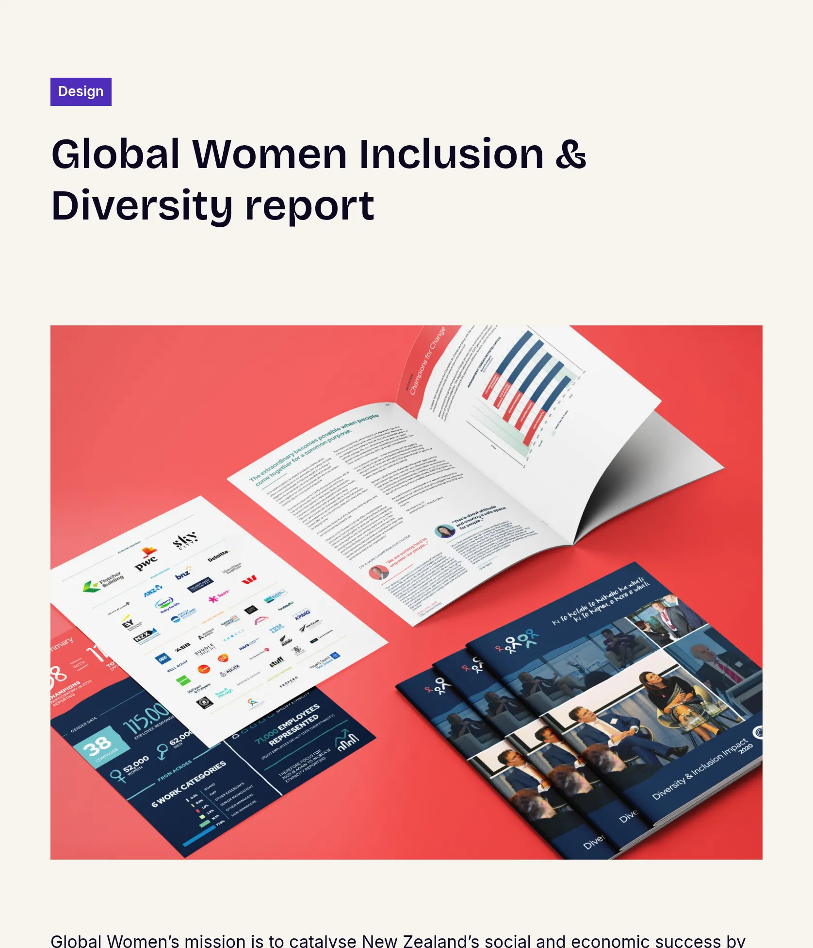 Diversity & Inclusion Impact Report Design for Global Women