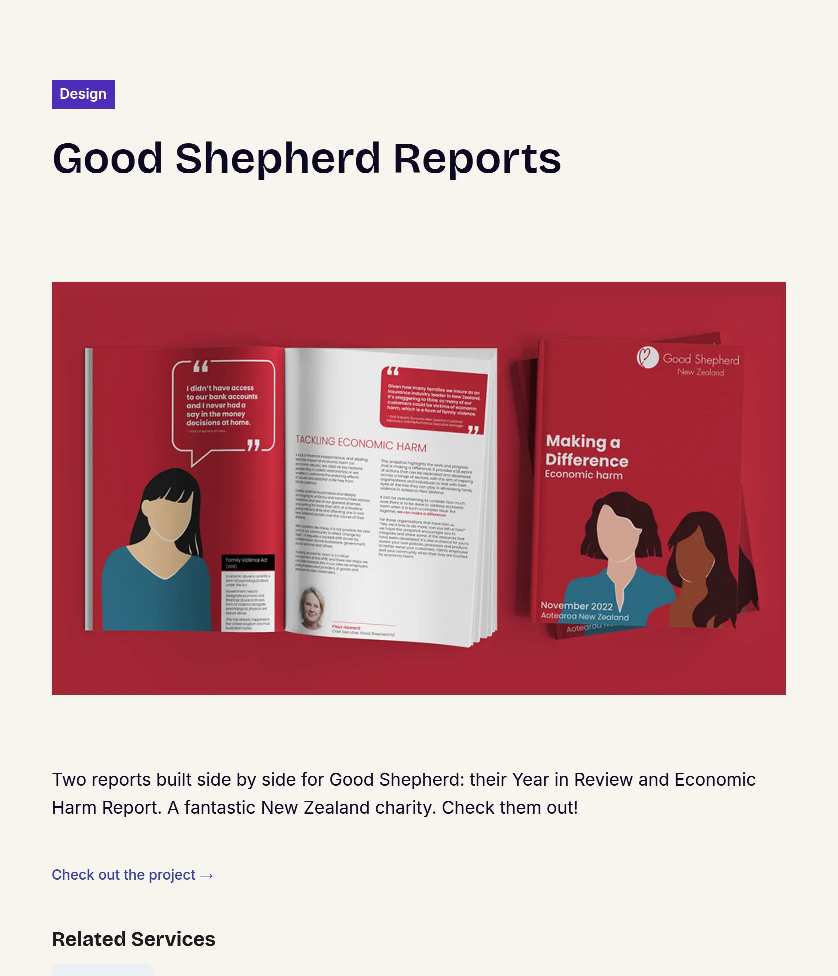 Year in Review & Economic Harm Reports for Good Shepherd