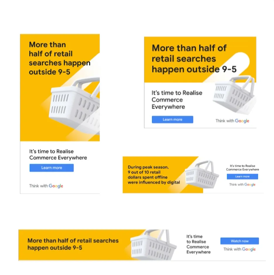 Animated HTML5 Assets for Google's 'Realise Commerce' Campaign gallery 1