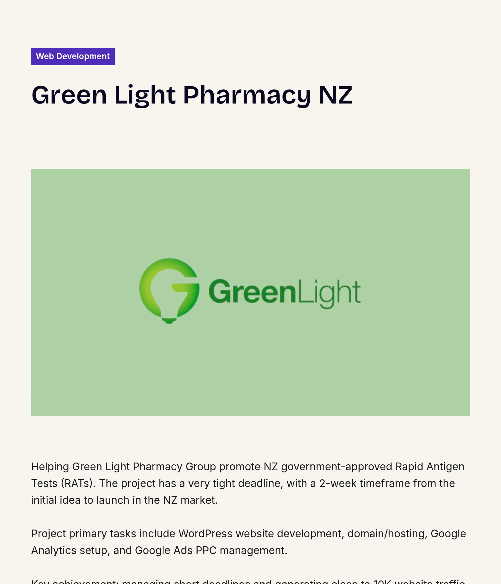Rapid Antigen Test Launch: Green Light Pharmacy Group