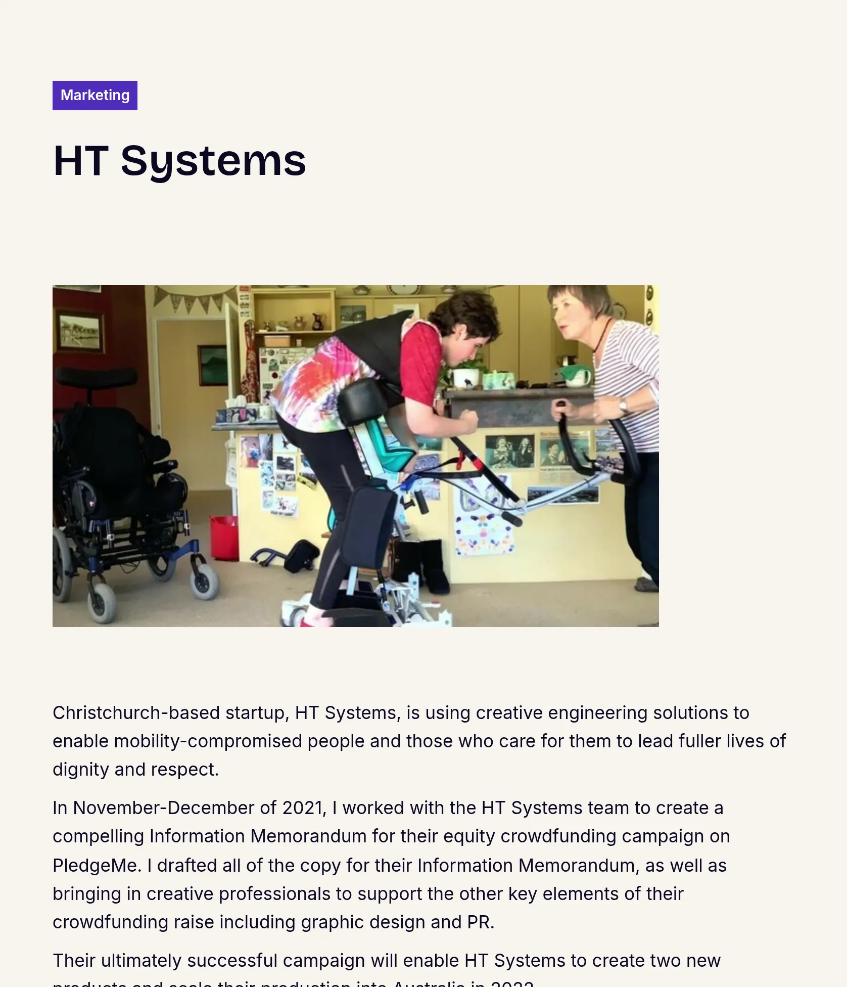Information Memorandum & Campaign Copywriting for HT Systems Equity Crowdfunding
