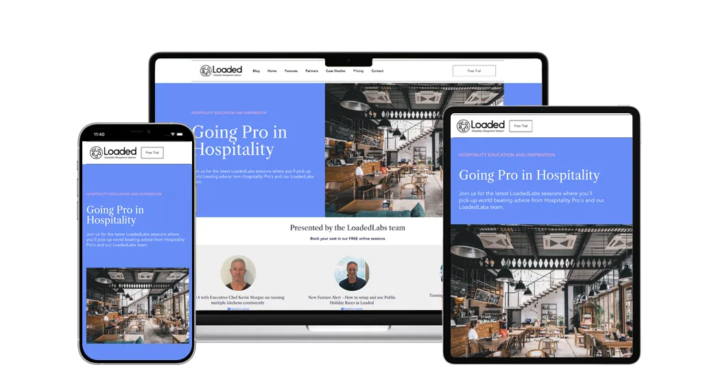 Landing Page Design & Development for Loaded Reports Hospitality Software