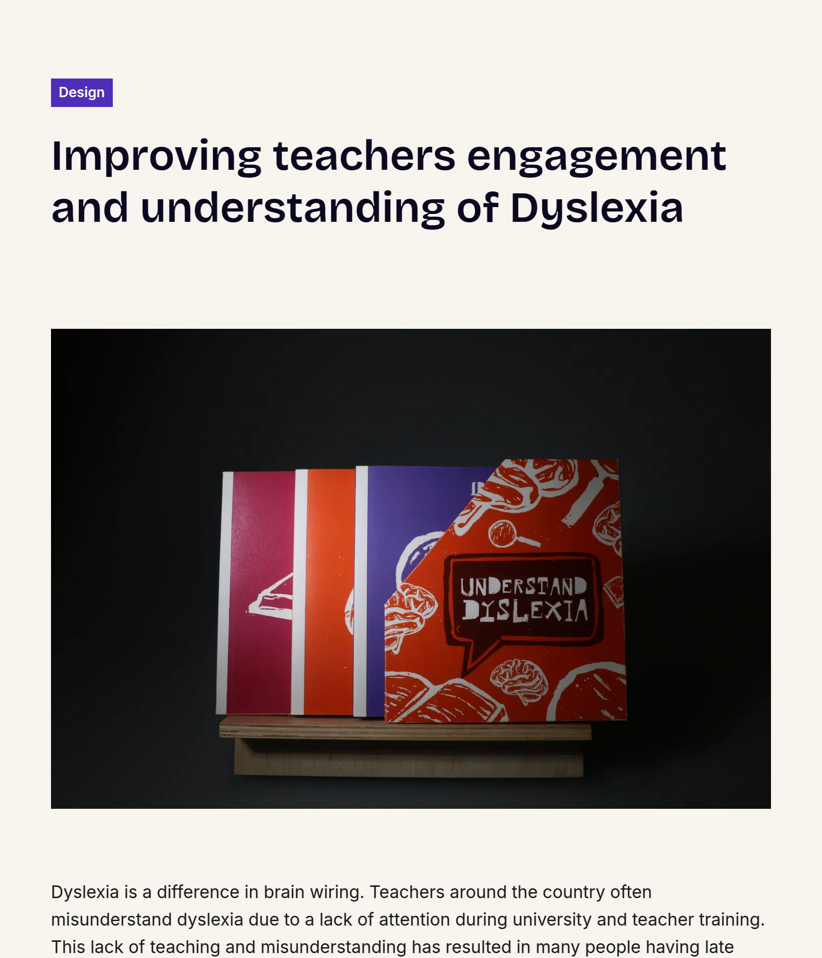 Dyslexia Awareness Educational Resource for Teachers