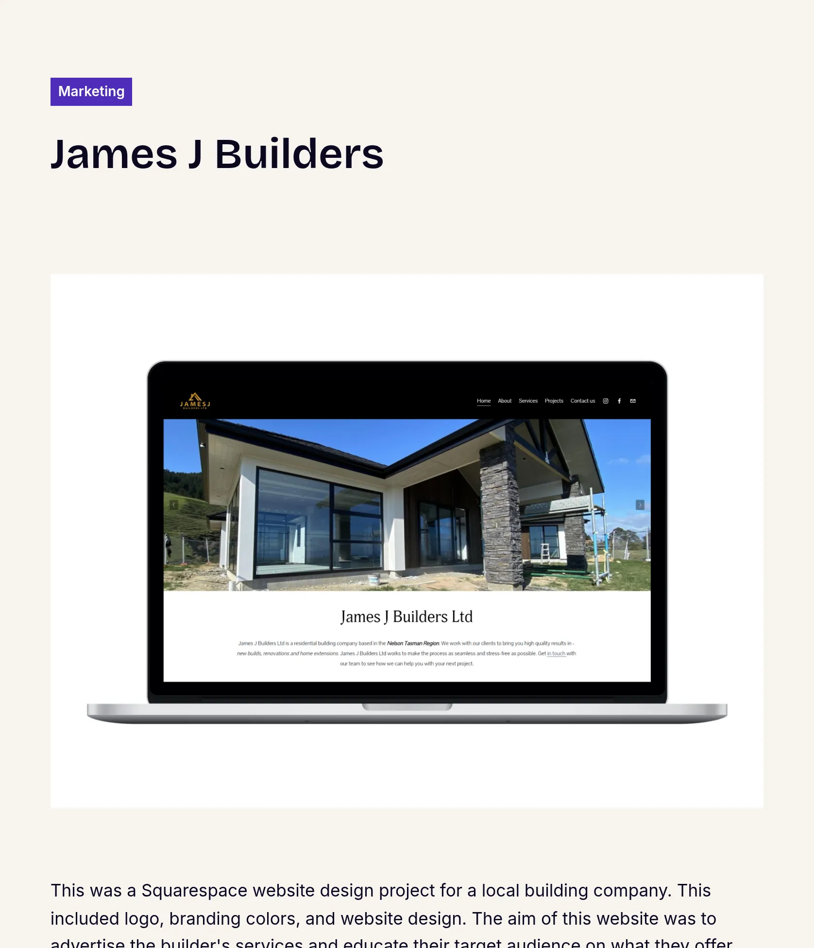 Website and Branding Design for Local Building Company