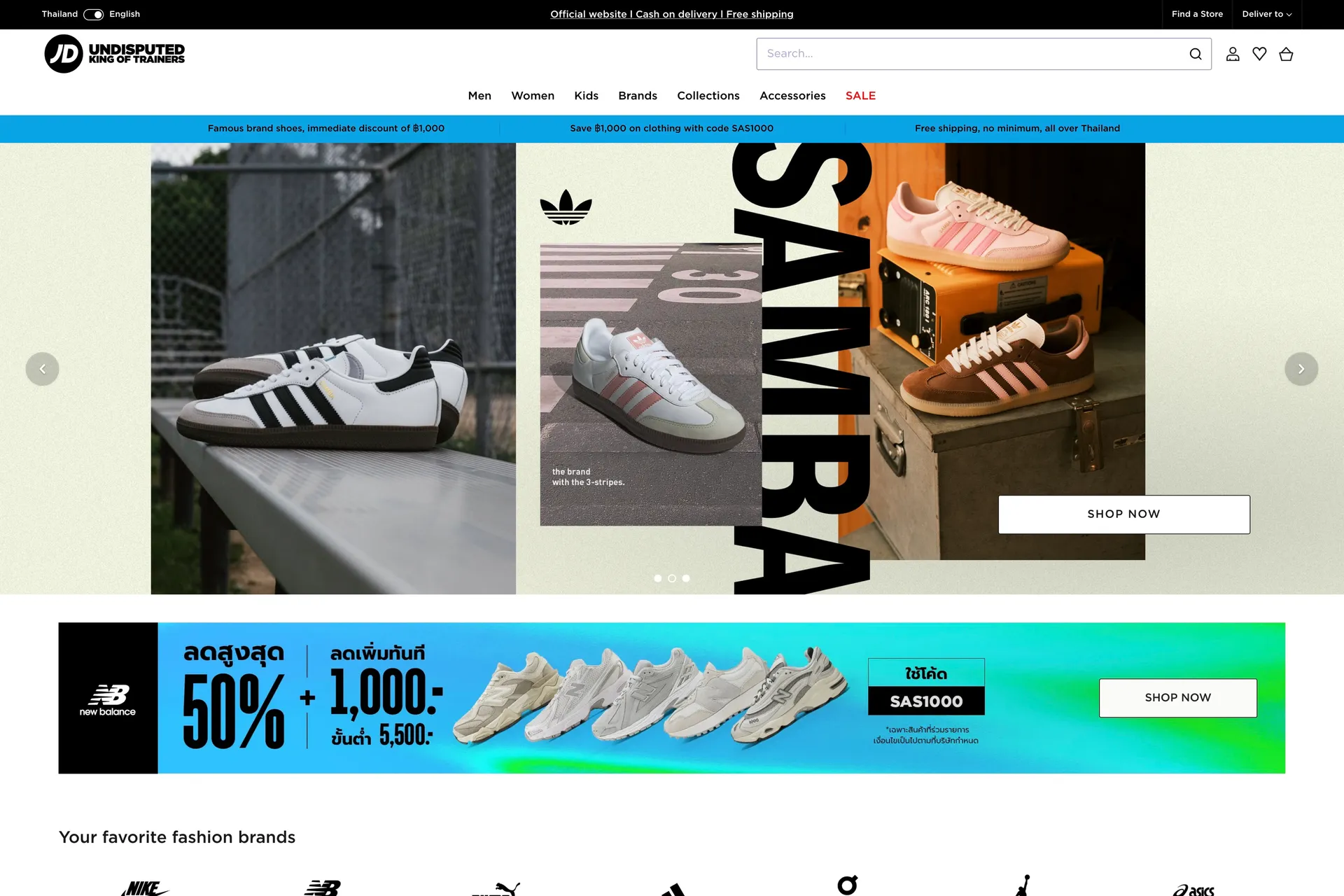 JD Sports Thailand: Robust Multi-Language Ecommerce Development