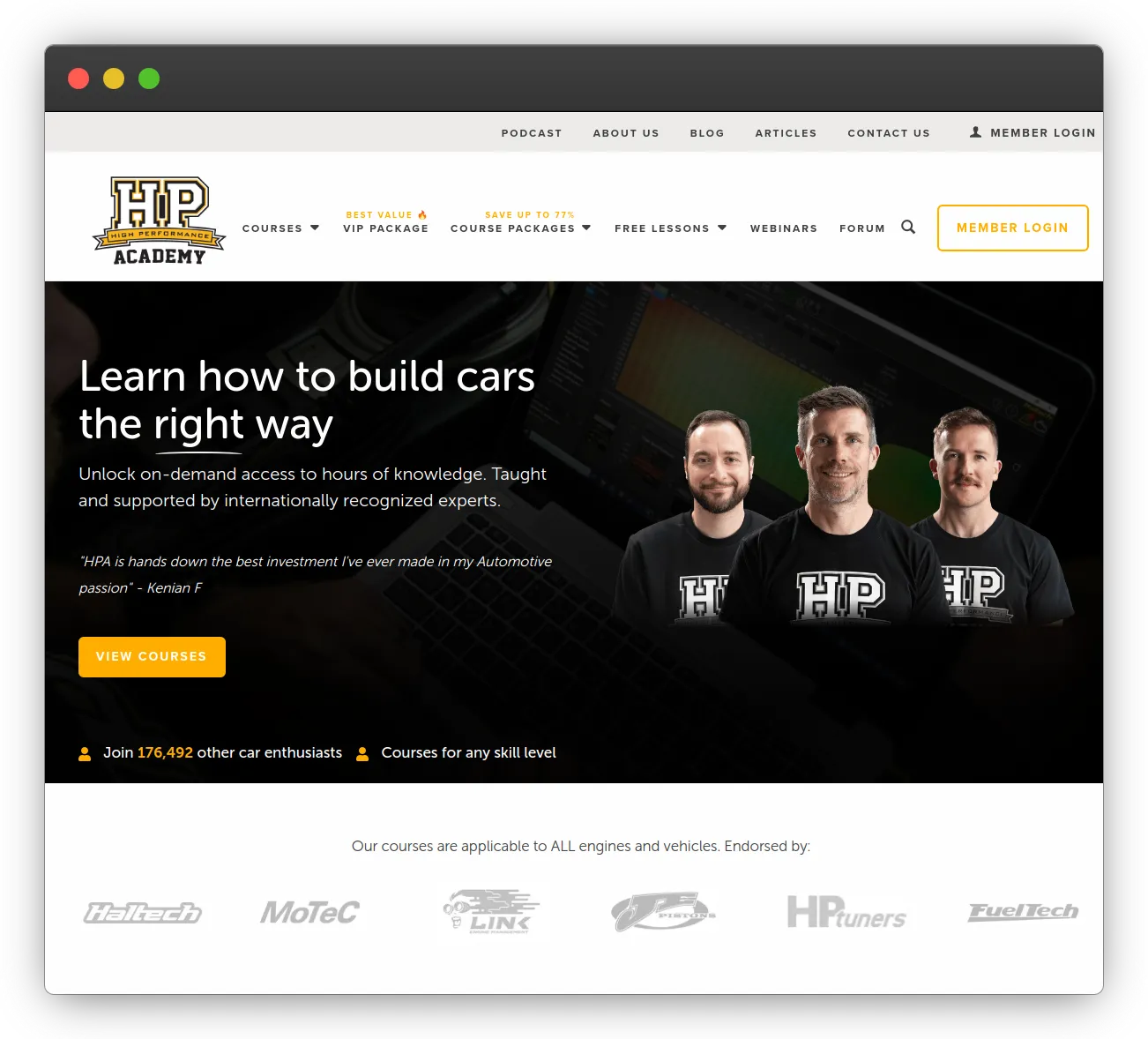 Homepage Conversion Optimisation for High-Performance Academy