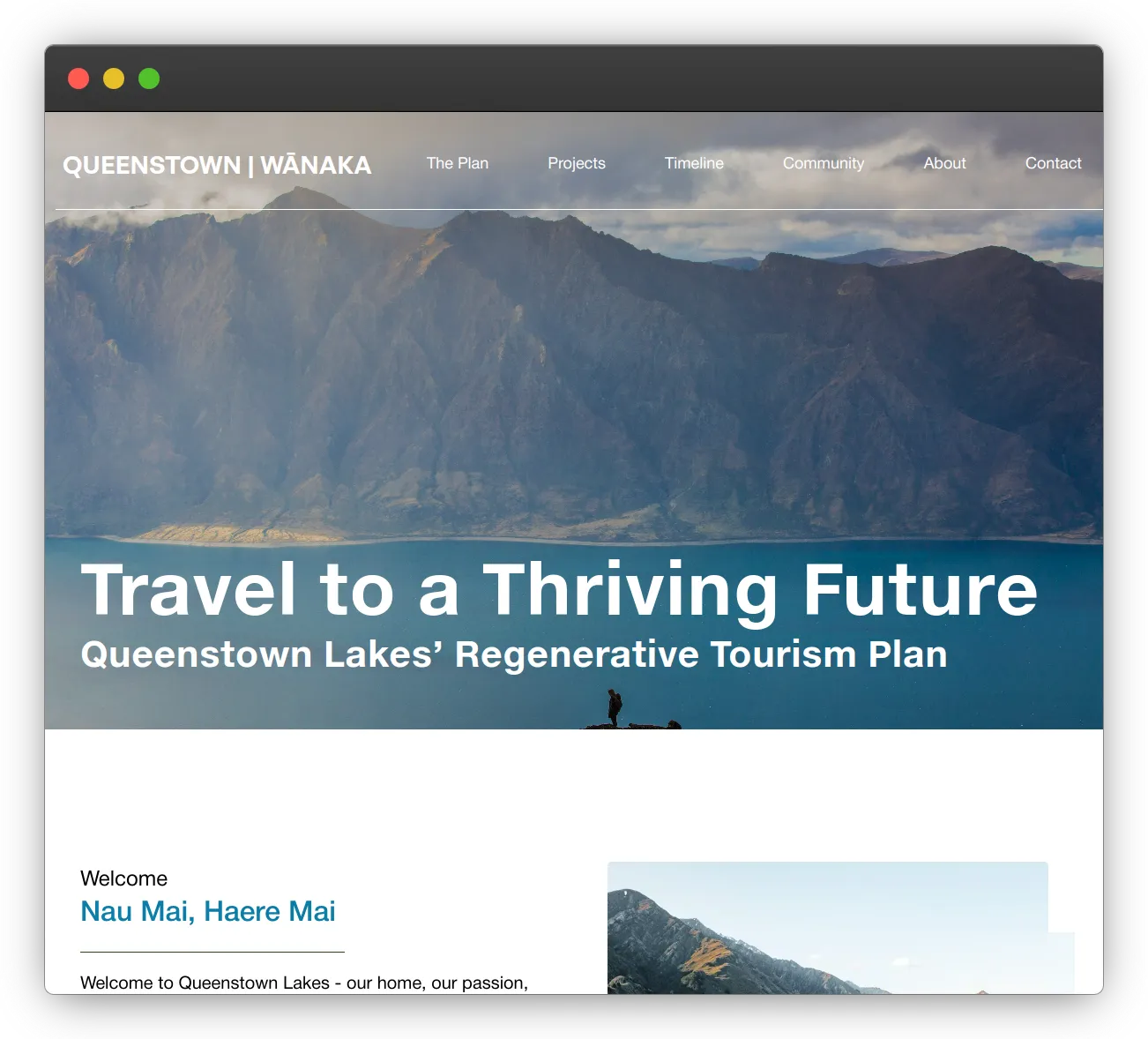 Regenerative Tourism Website Redesign for Destination Queenstown