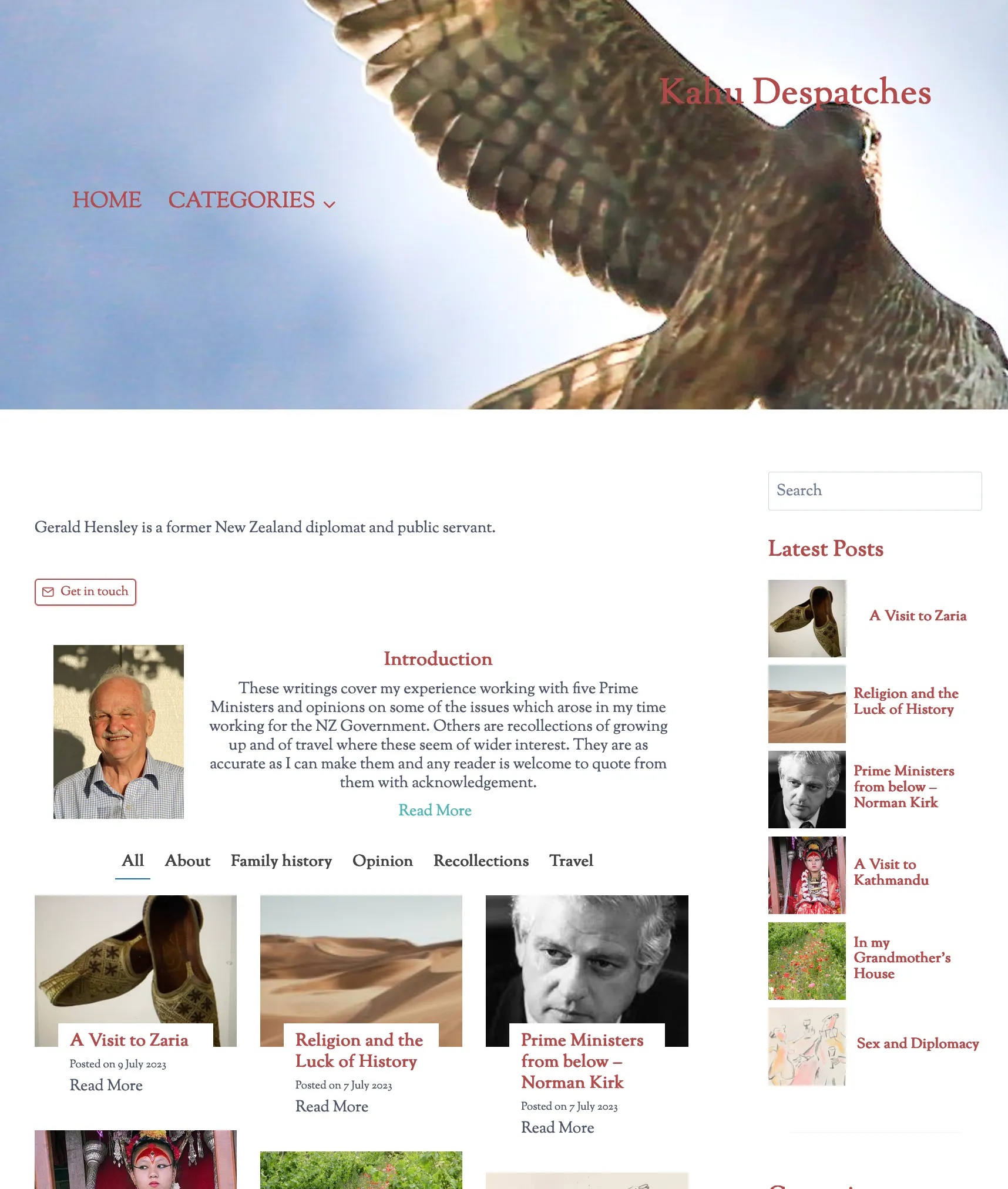 Political Thought Blog Website Development for Gerald's Team