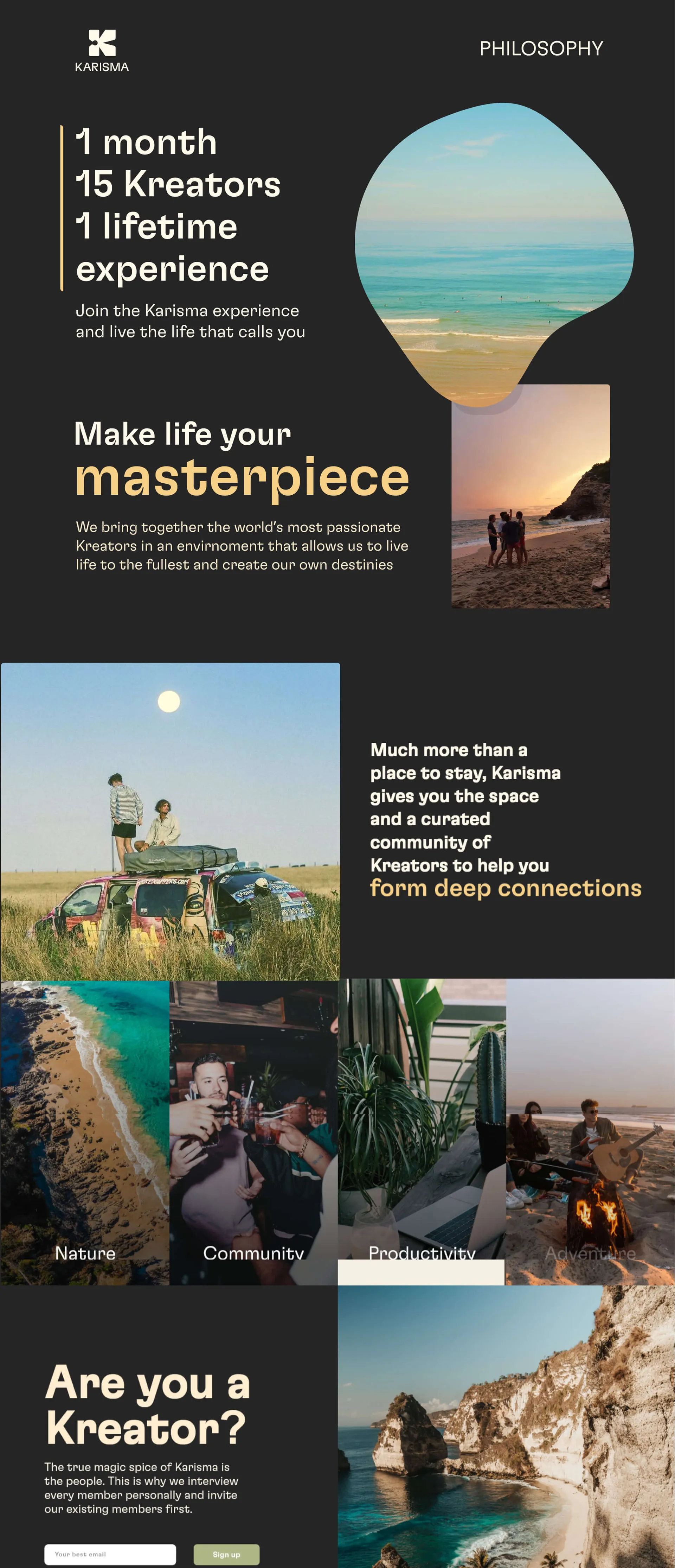 Website Design and Development for Karisma Retreat Startup gallery 3