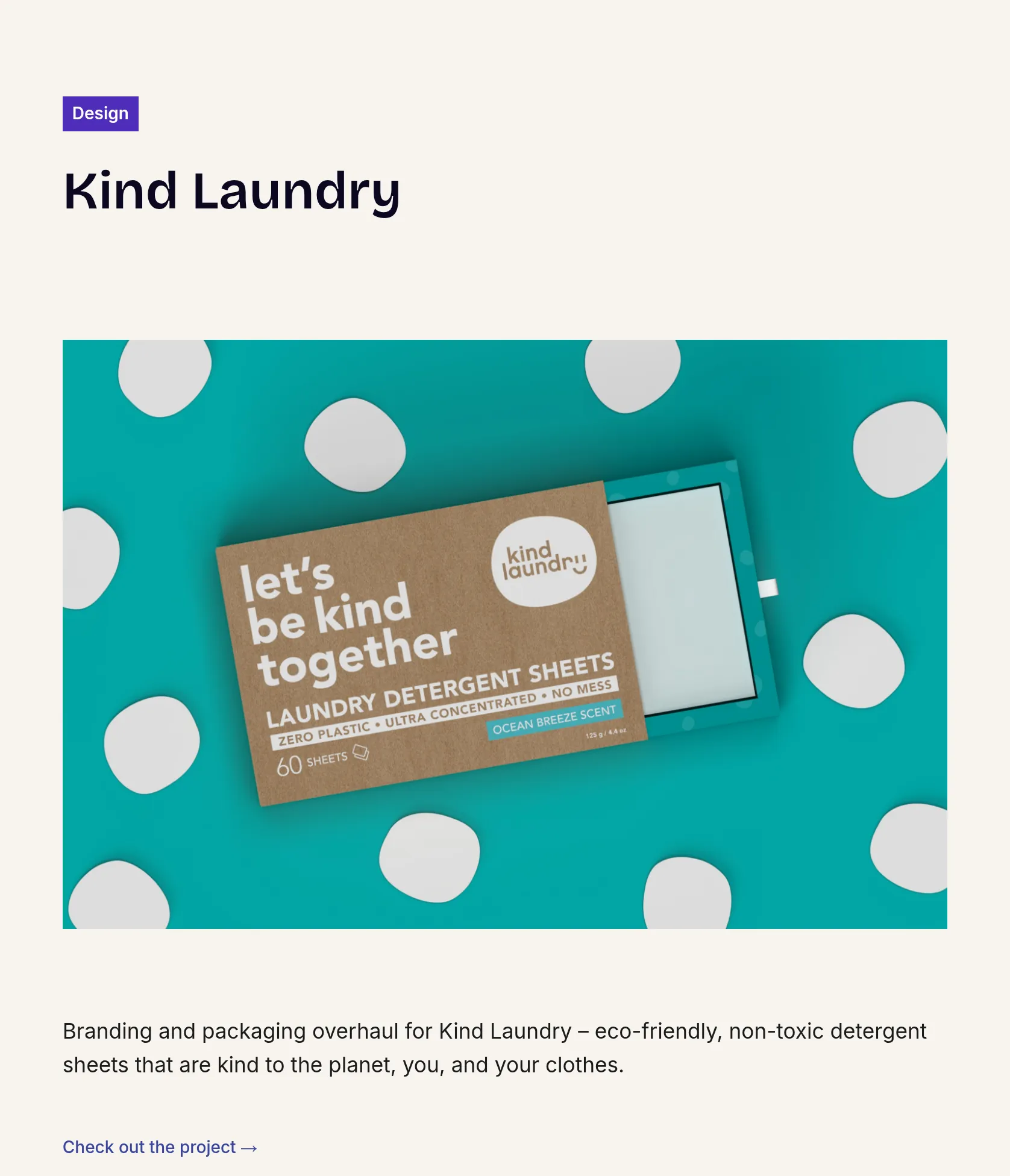 Branding & Packaging Redesign for Kind Laundry