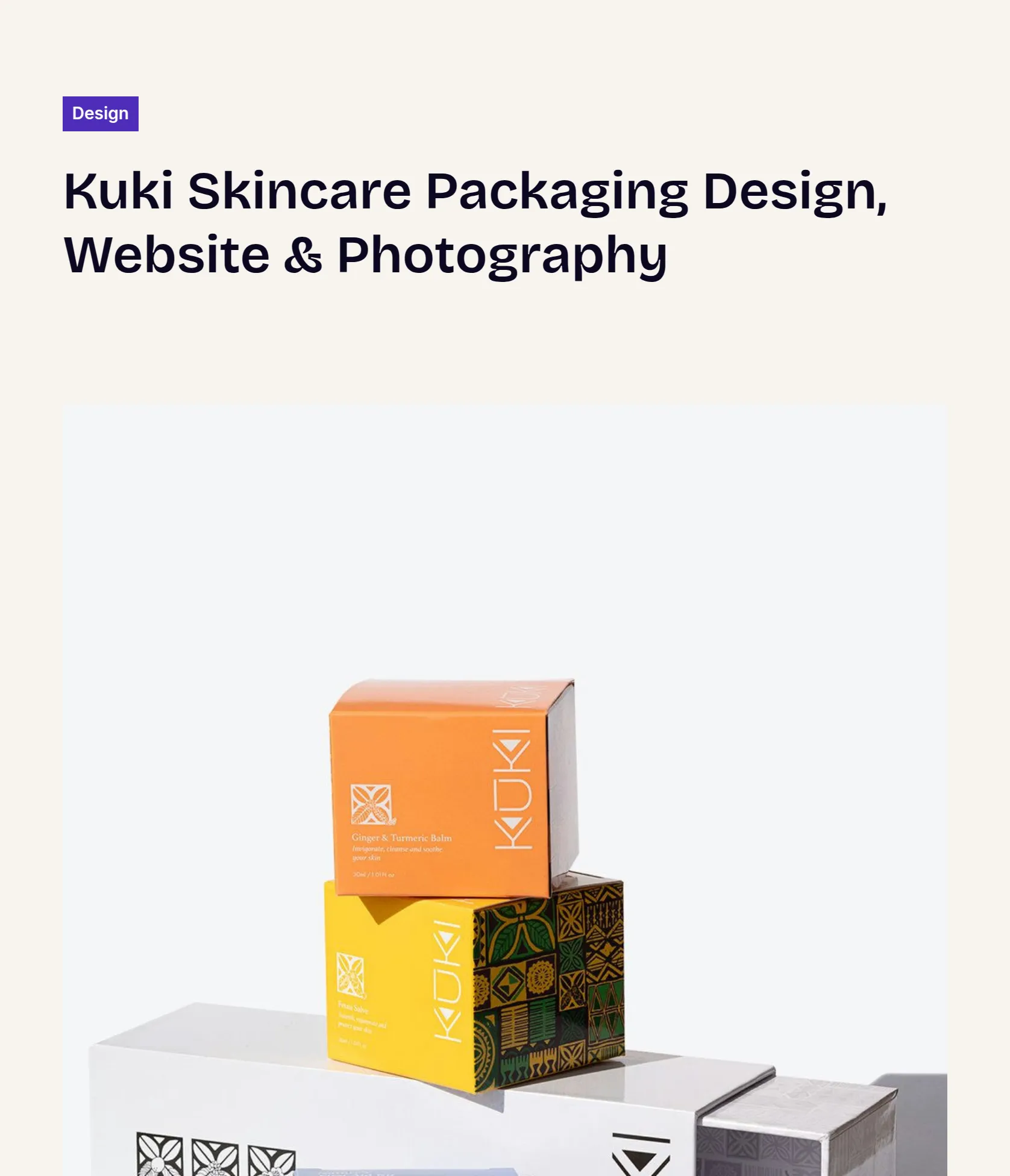 Comprehensive Brand Identity and Packaging for Kuki Skincare screenshot