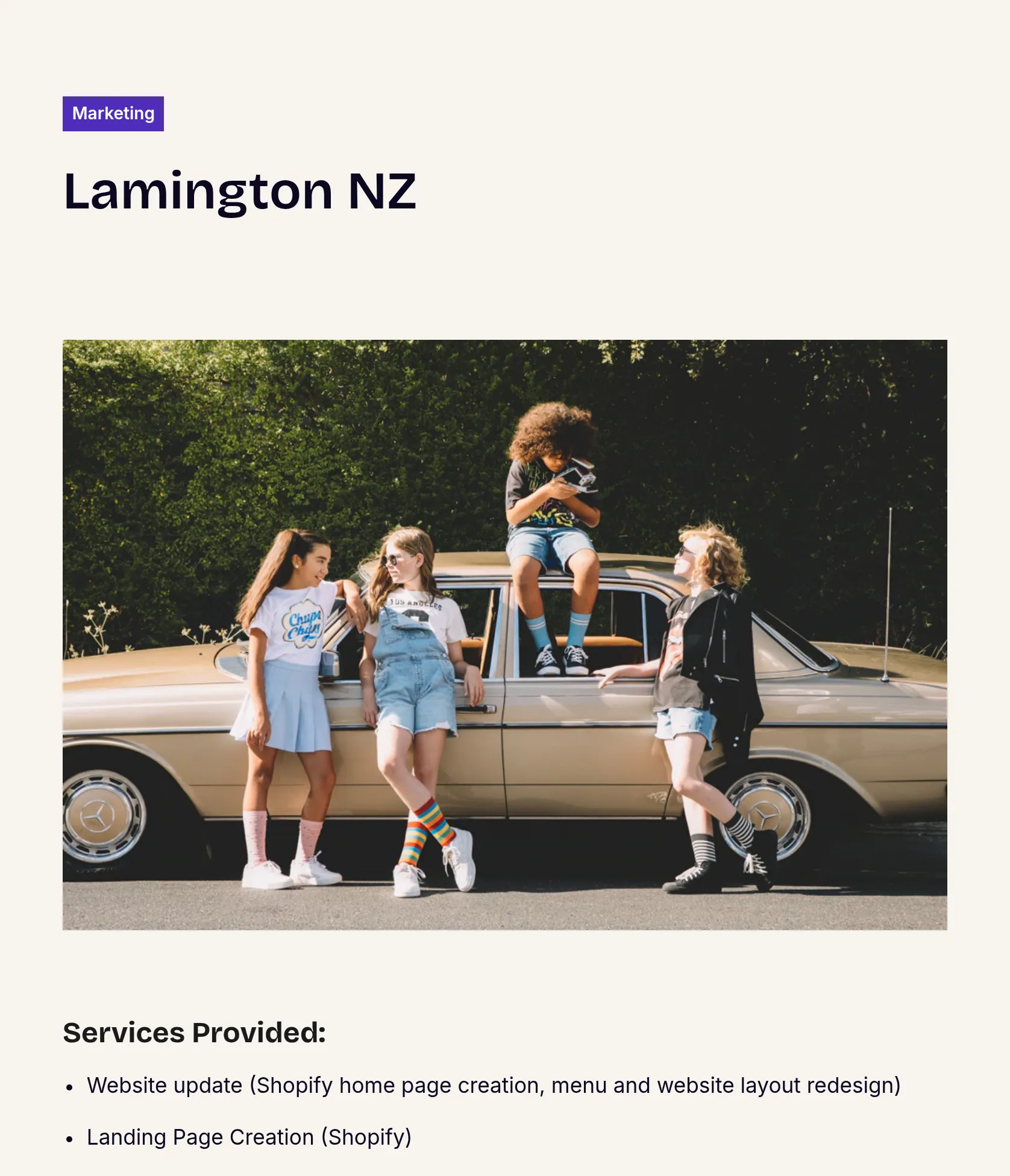 Digital Marketing & Shopify Website Overhaul for Lamington NZ