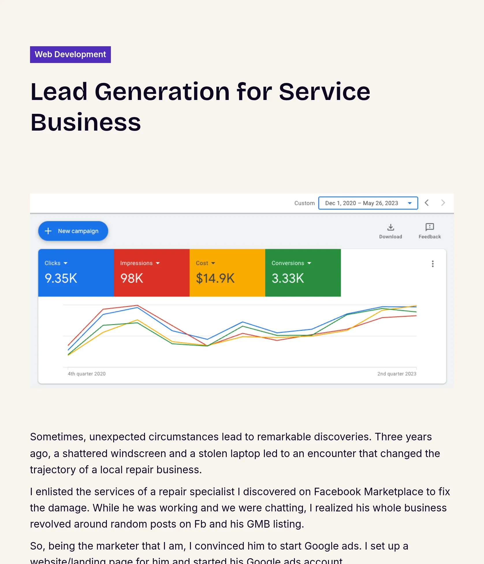 Digital Marketing Transformation for Local Repair Business