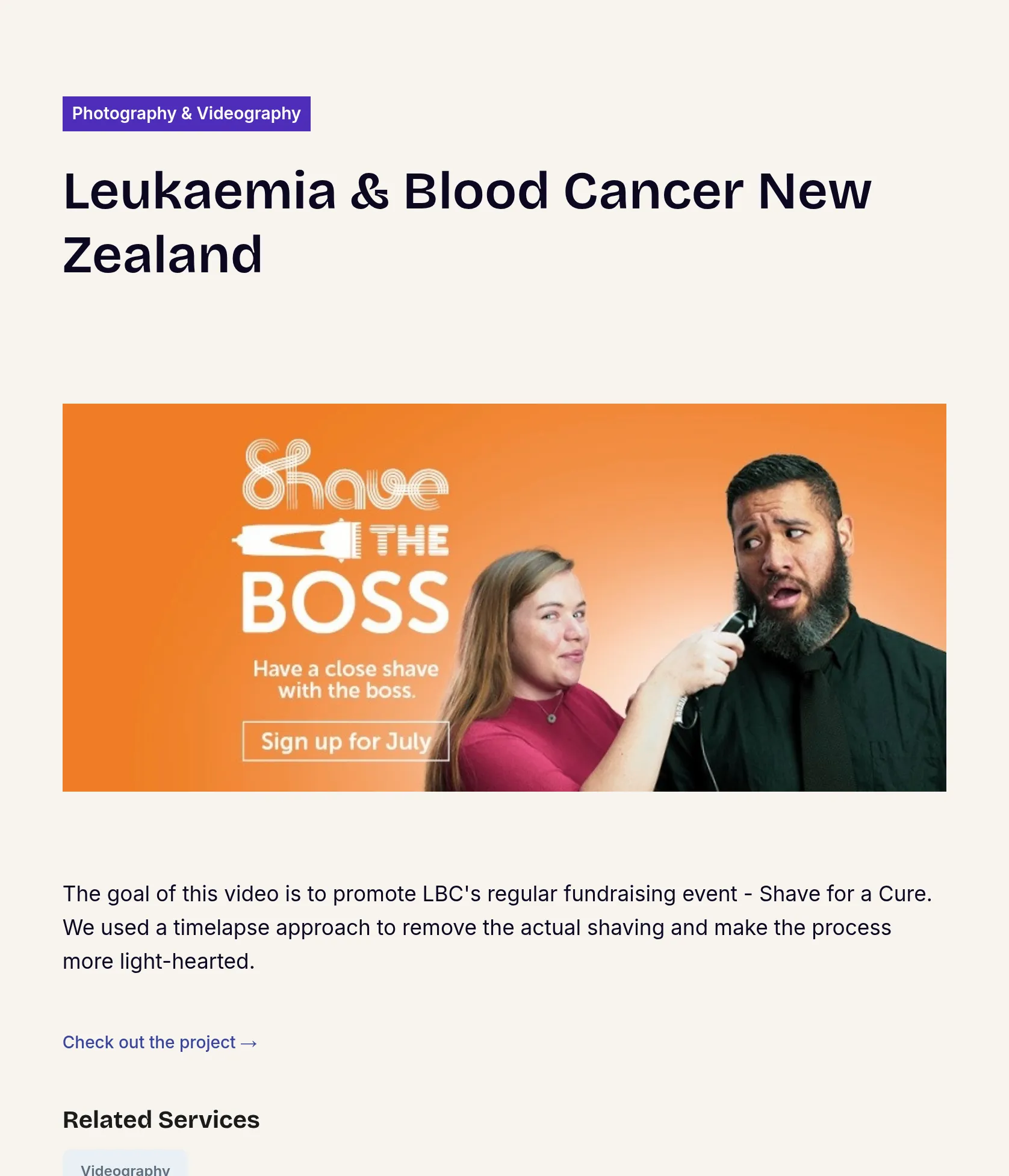 Timelapse Promotional Video for LBC: Shave for A Cure