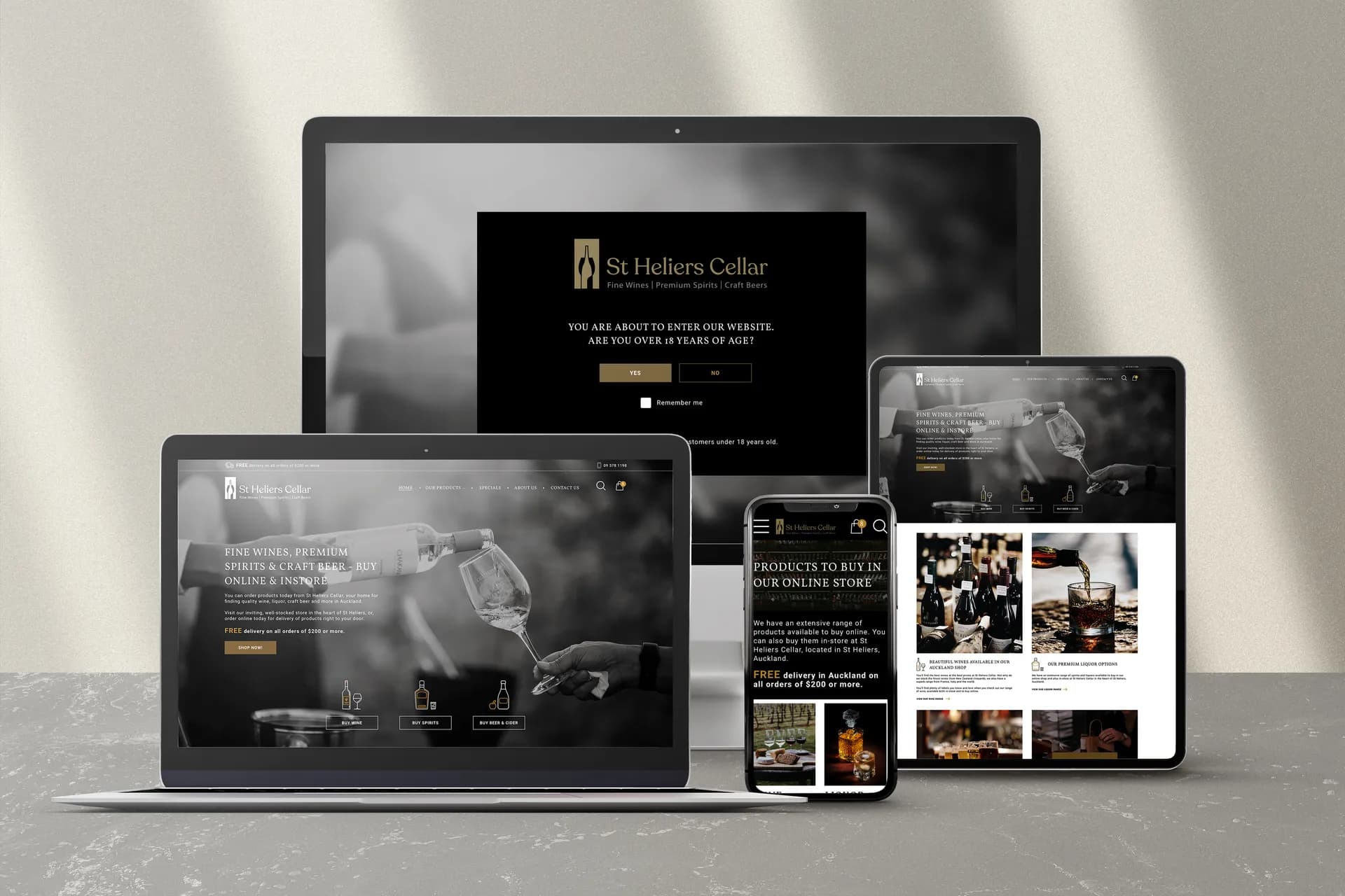 High-End Branding & Ecommerce Website for St Heliers Cellar project image