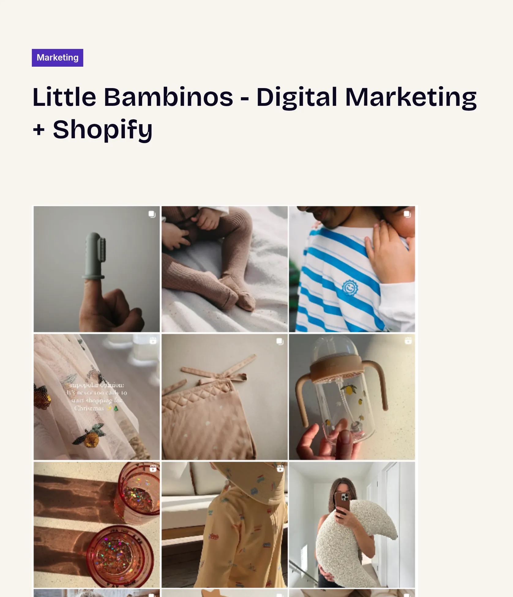 Full-Service Digital Marketing & Rebranding for Little Bambinos