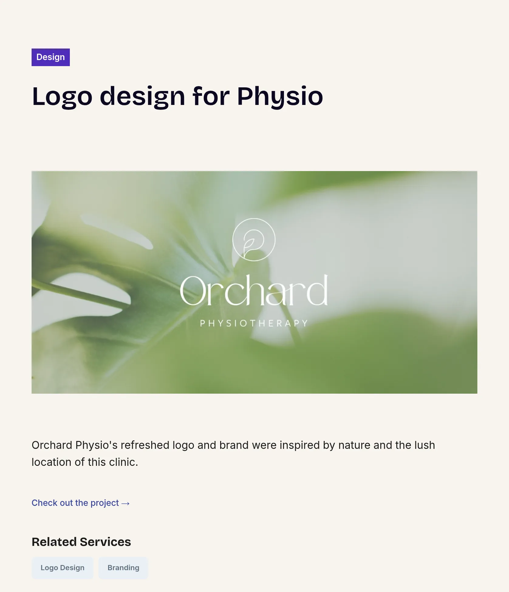 Nature-Inspired Logo and Brand Refresh for Orchard Physio