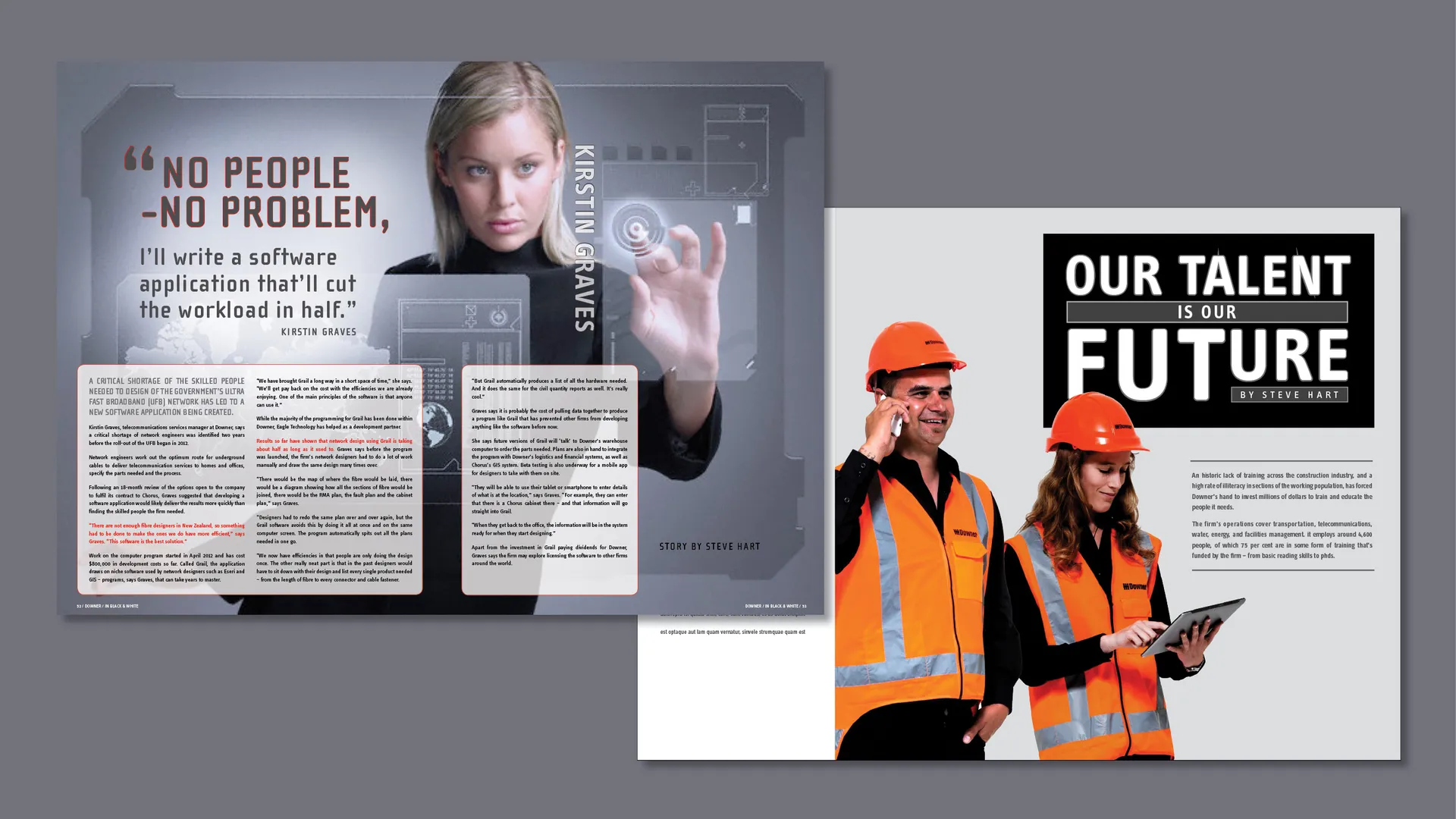 Black & White: 68-Page Magazine Design for Downer gallery 1