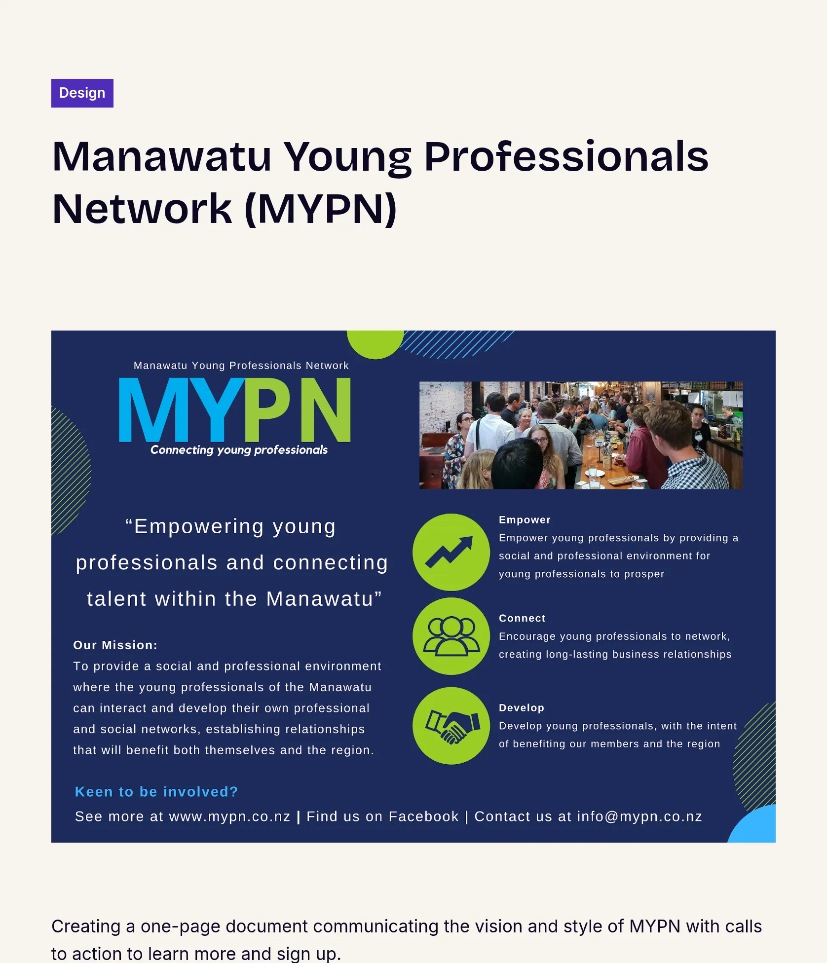 Vision & Style One-Pager for MYPN