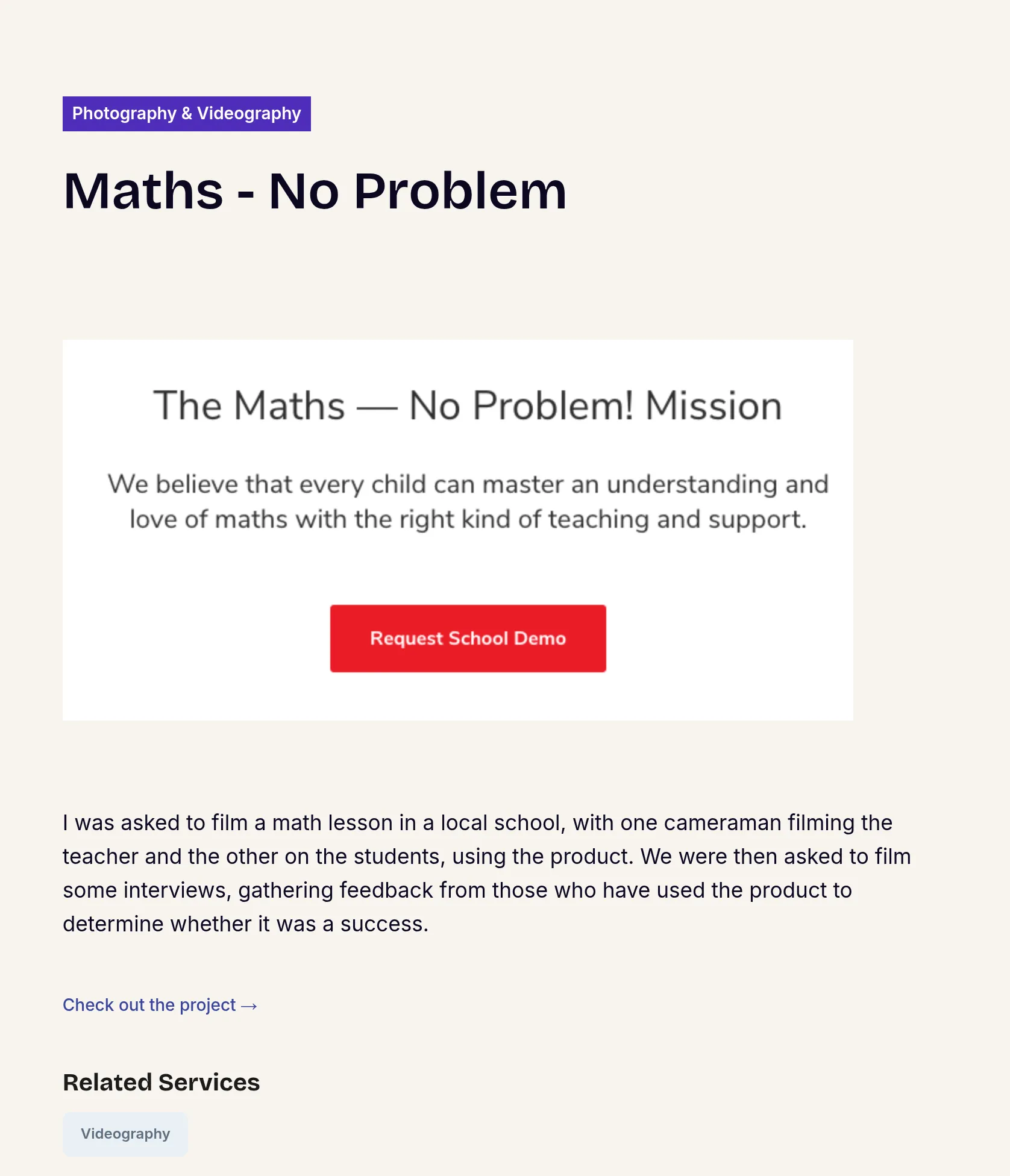 Educational Video Production for Maths Lesson and Product Feedback