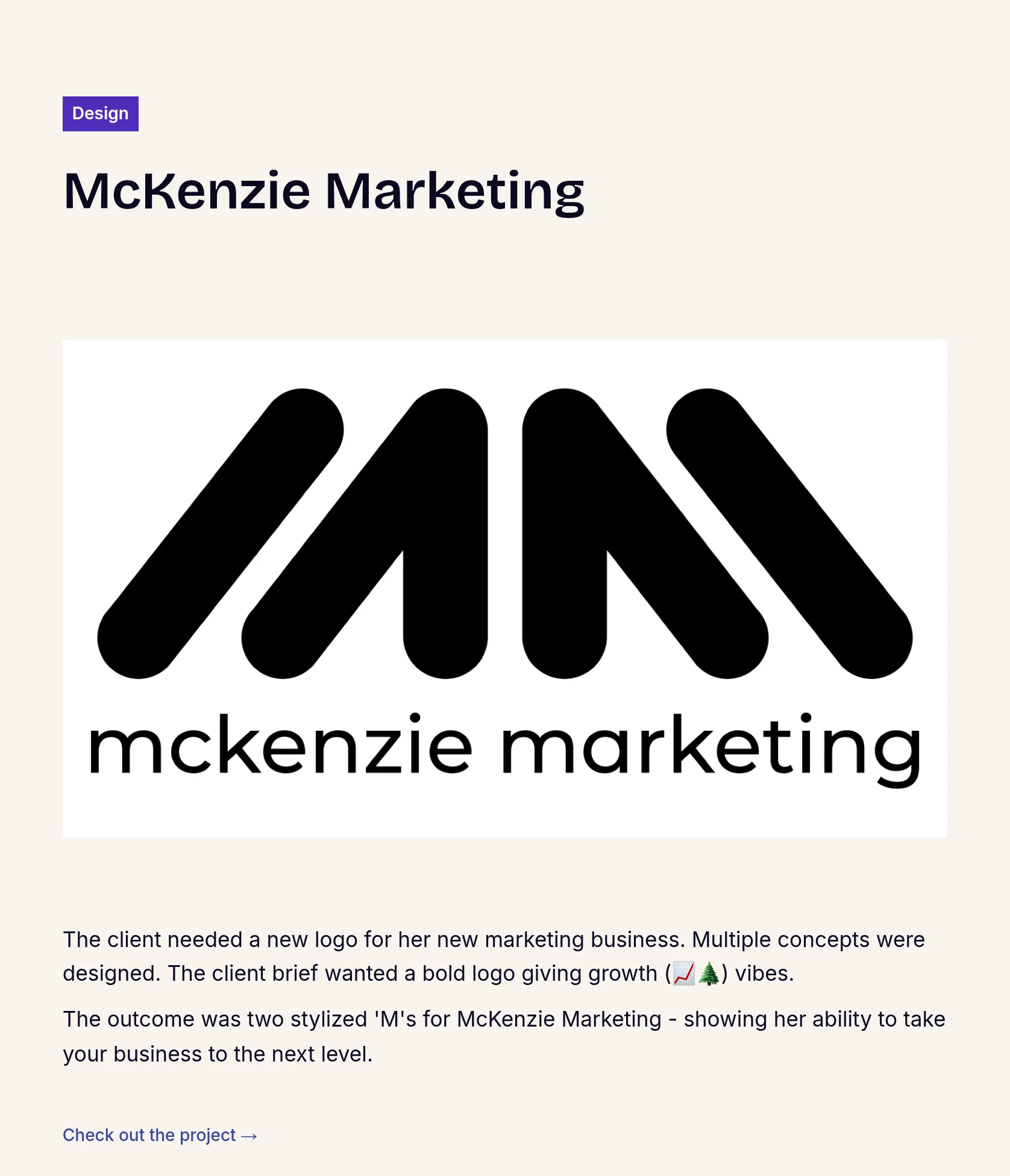 Bold Logo Design for McKenzie Marketing