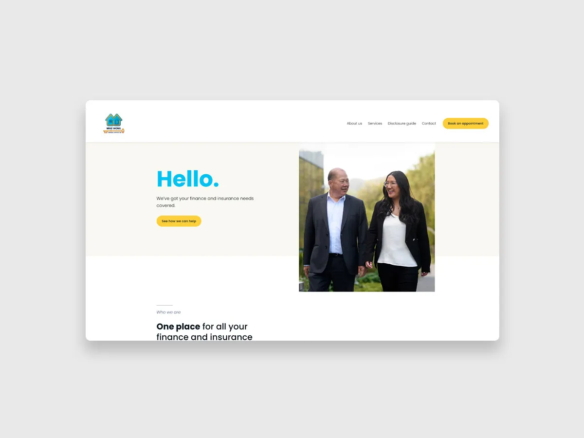 Website Redesign for Mike Wong Financial Services