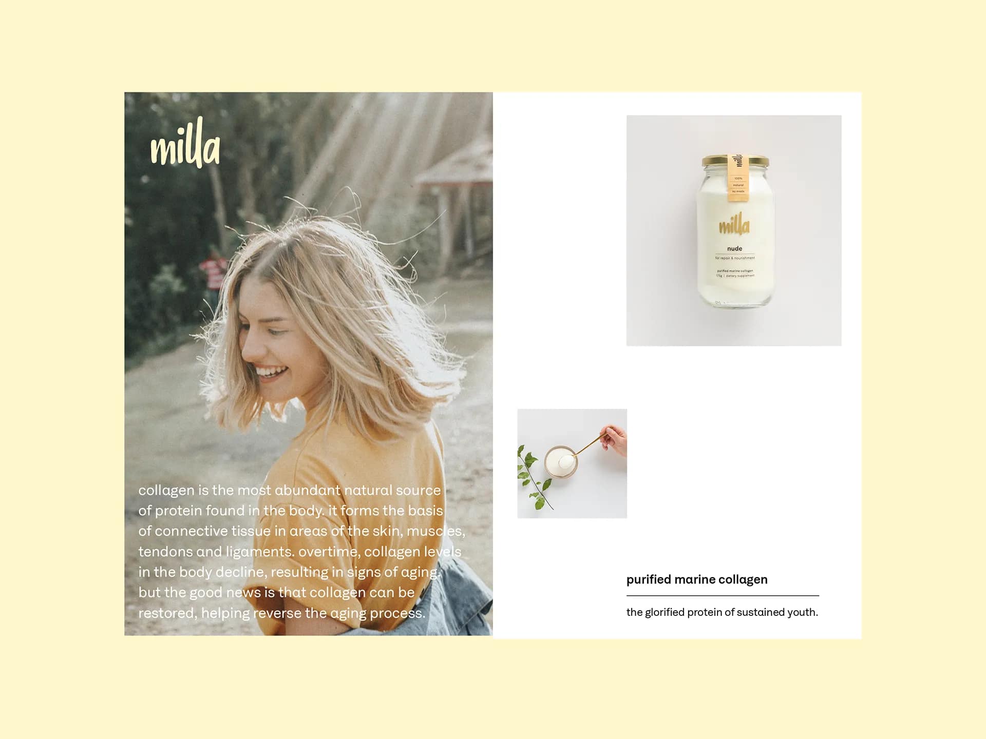 Brand Identity and Packaging Refresh for milla collagen gallery 2
