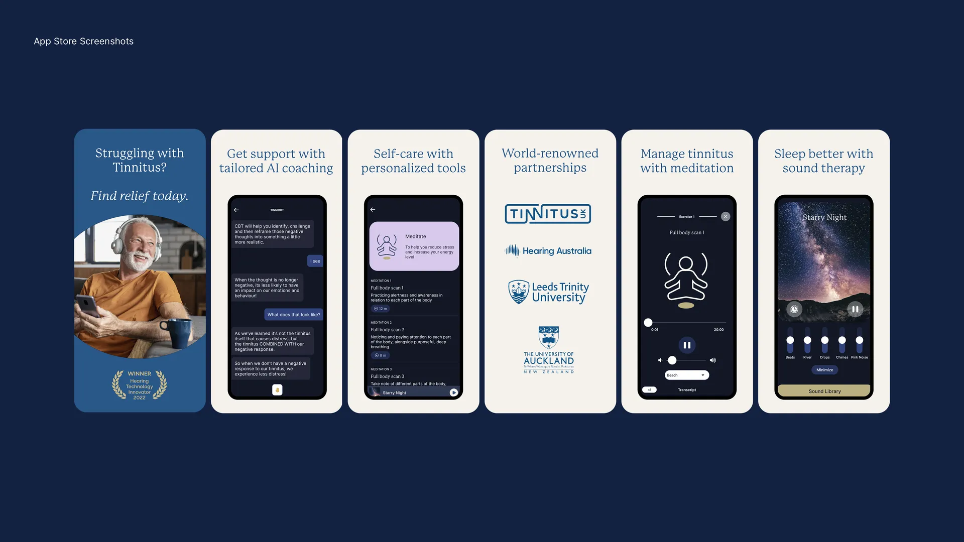 Holistic Tinnitus Relief App Design for Mindear gallery 7