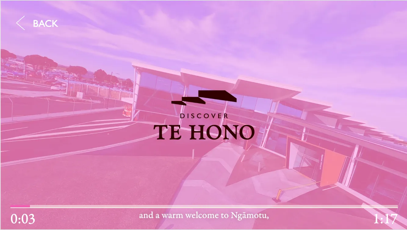Interactive Mobile Web App for Discover Te Hono at New Plymouth Airport