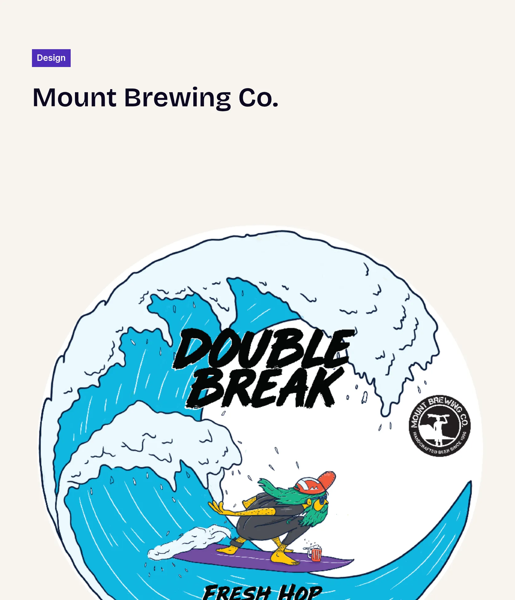 Nautical Label Design for Double Break Beer, Mount Brewing Co.