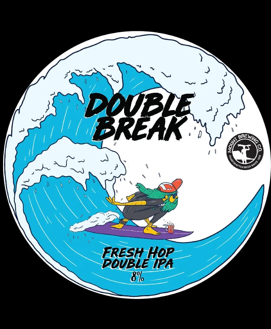 Nautical Label Design for Double Break Beer, Mount Brewing Co.