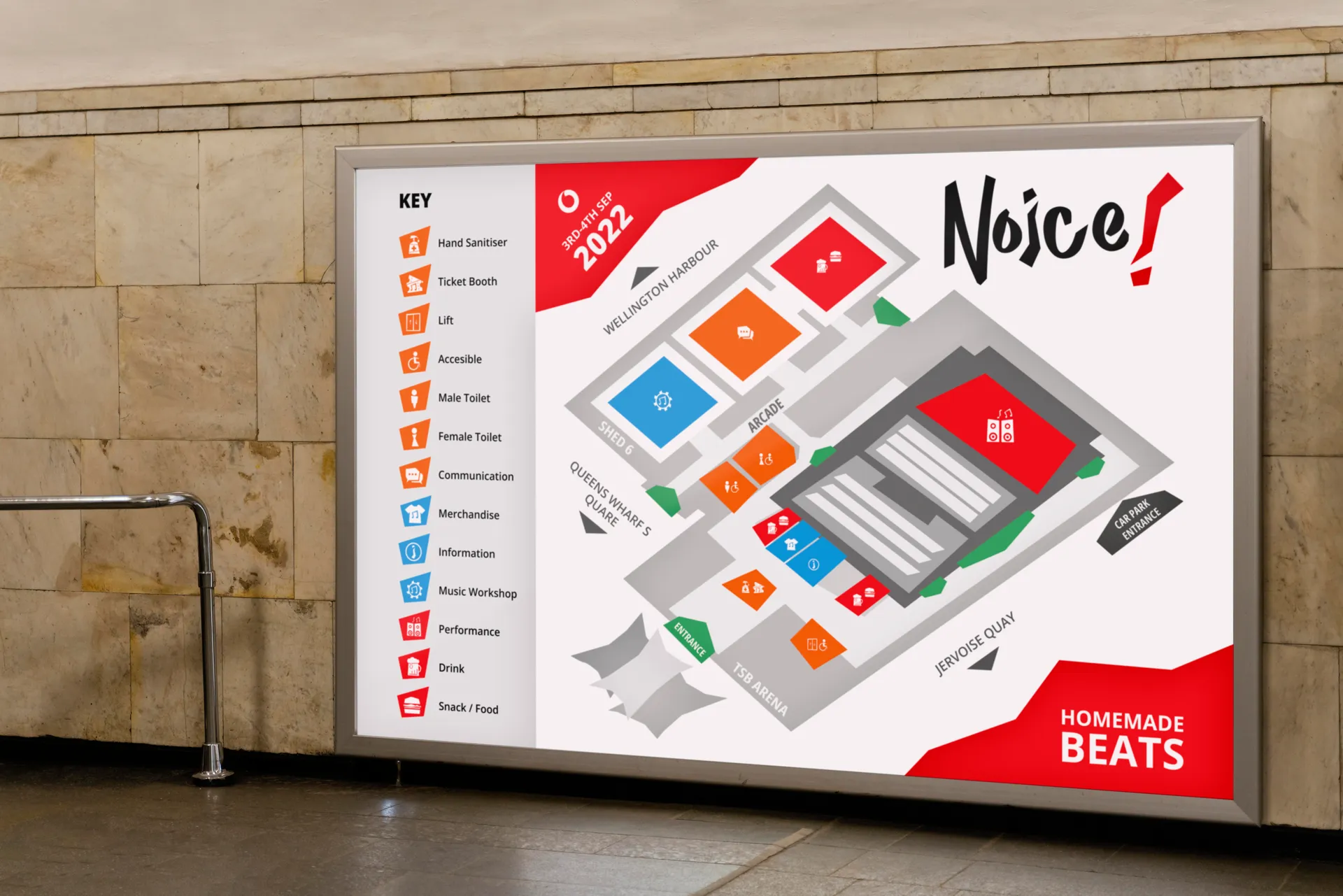 Brand Design for Vodafone’s Noice! Homemade Beats Music Festival gallery 5