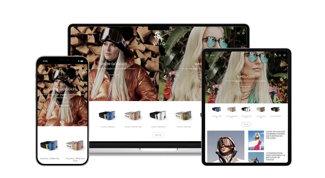 Shopify Development & Digital Setup for YNIQ Eyewear