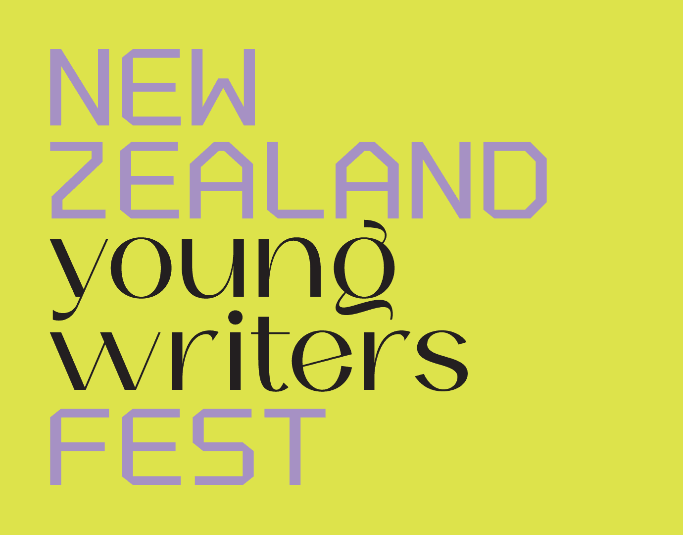 Brand and Graphic Design for NZ Young Writers Festival