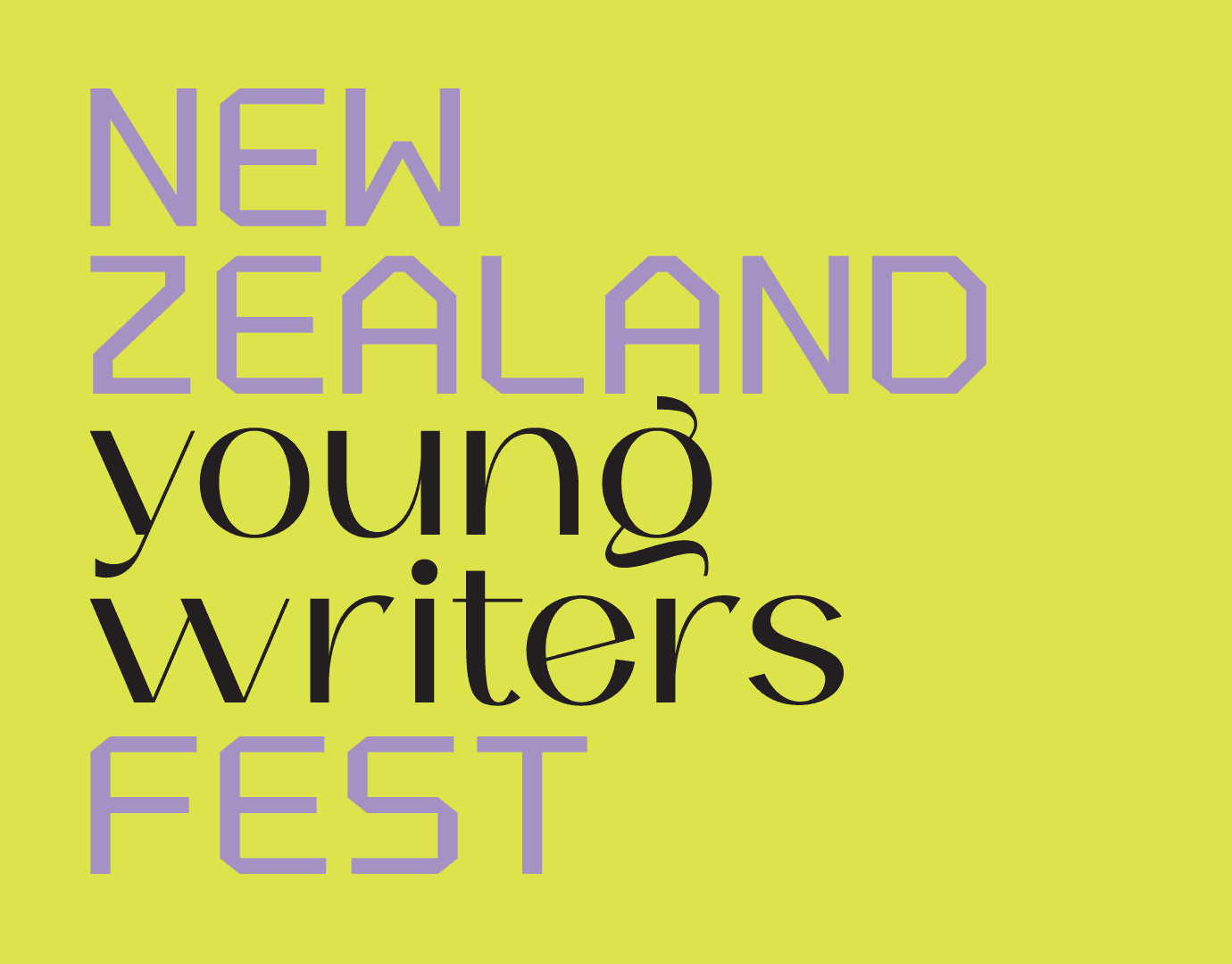Brand and Graphic Design for NZ Young Writers Festival