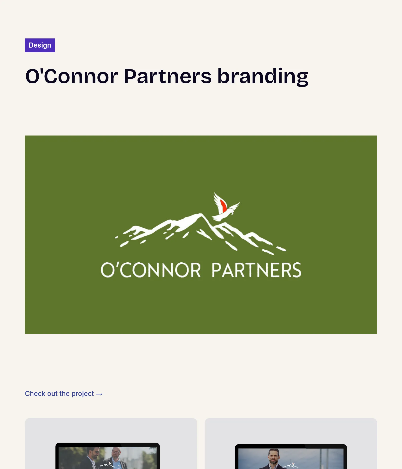 Branding and Website Design for O'Connor Partners