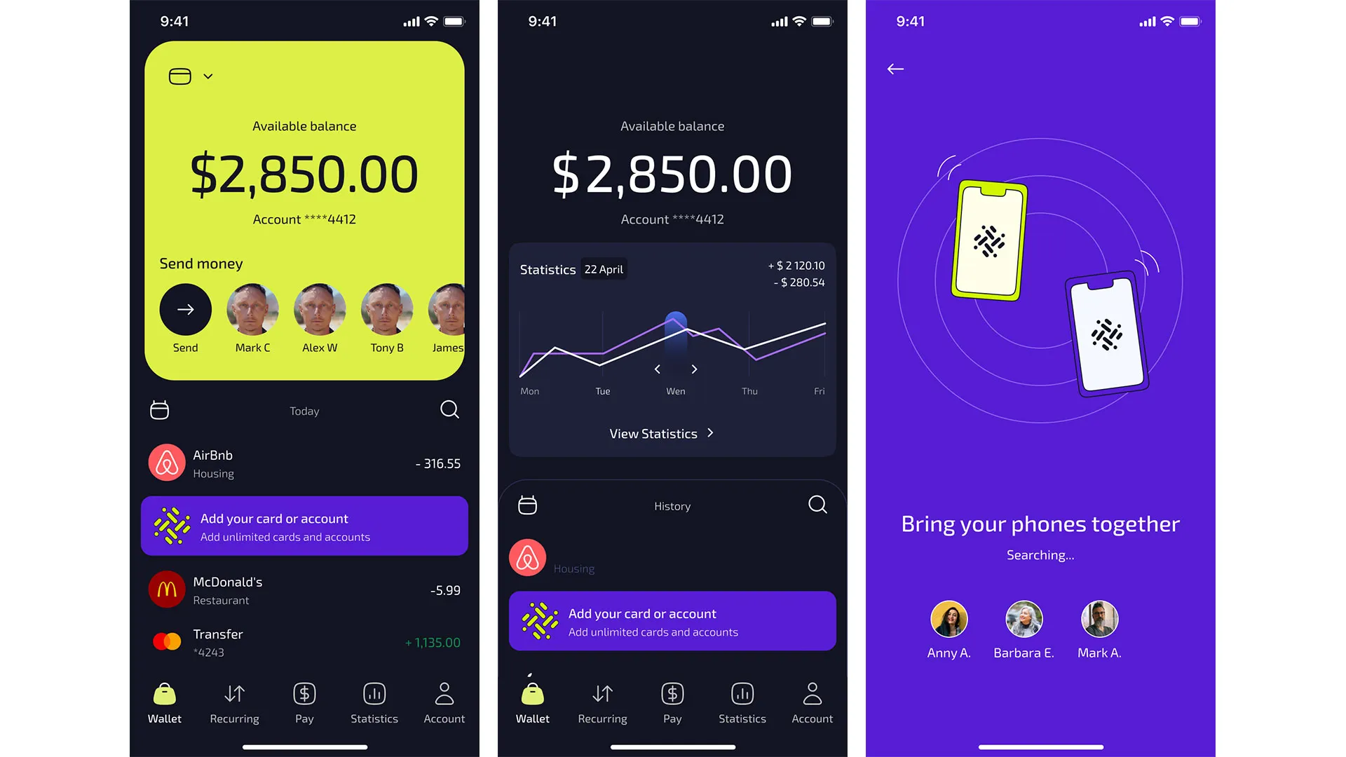 Modern Fintech App Design & Branding for PayPulse gallery 1