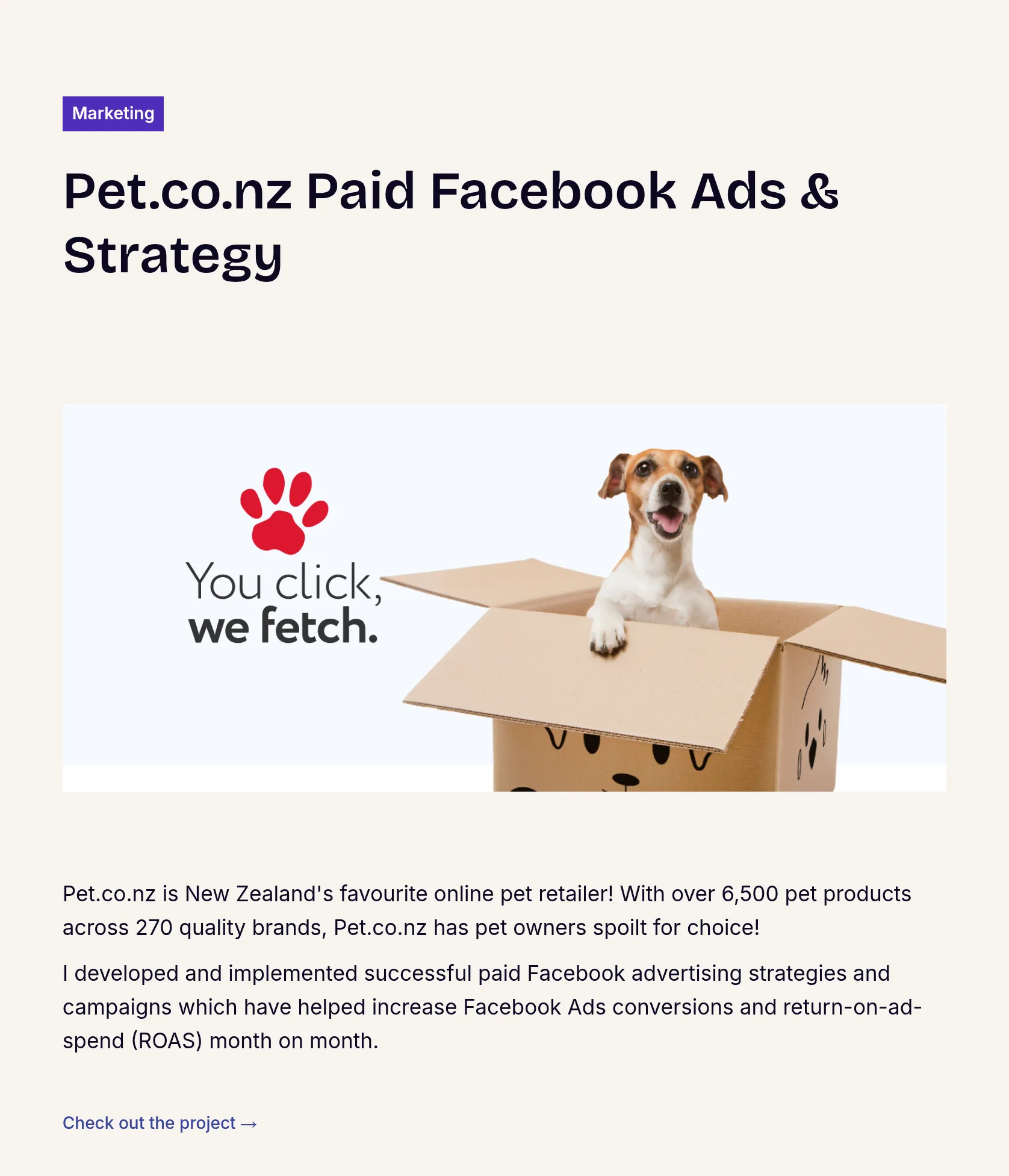 Facebook Ads Strategy for Pet.co.nz