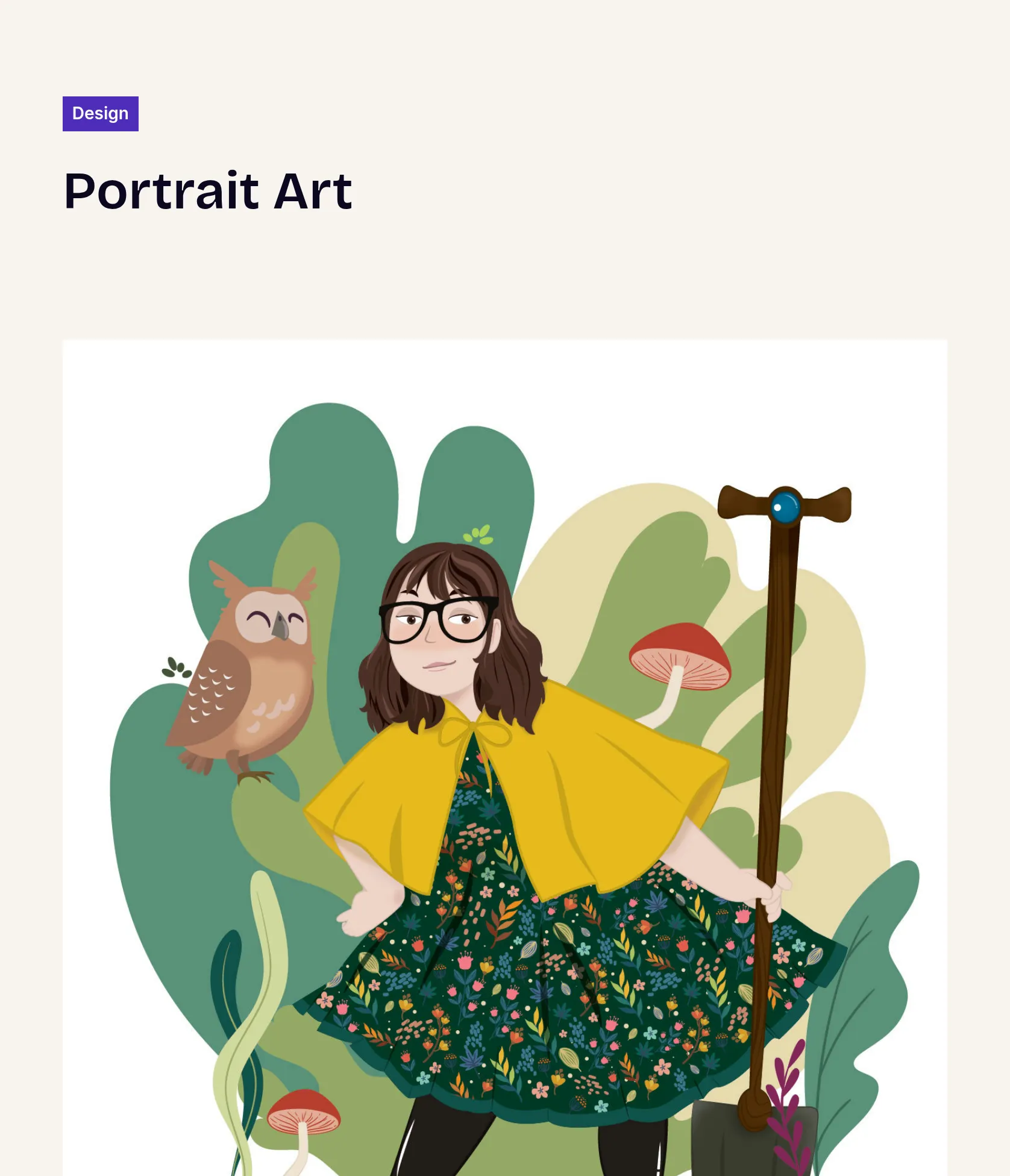 Portrait Illustration of Helen Lehndorf for A Forager's Life