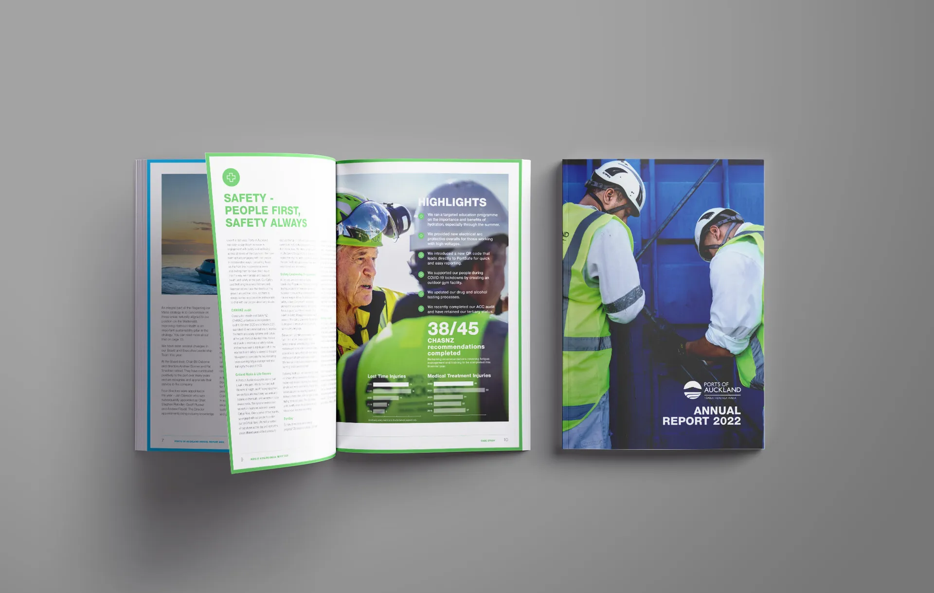 Ports of Auckland 2022 Annual Report Design and Layout