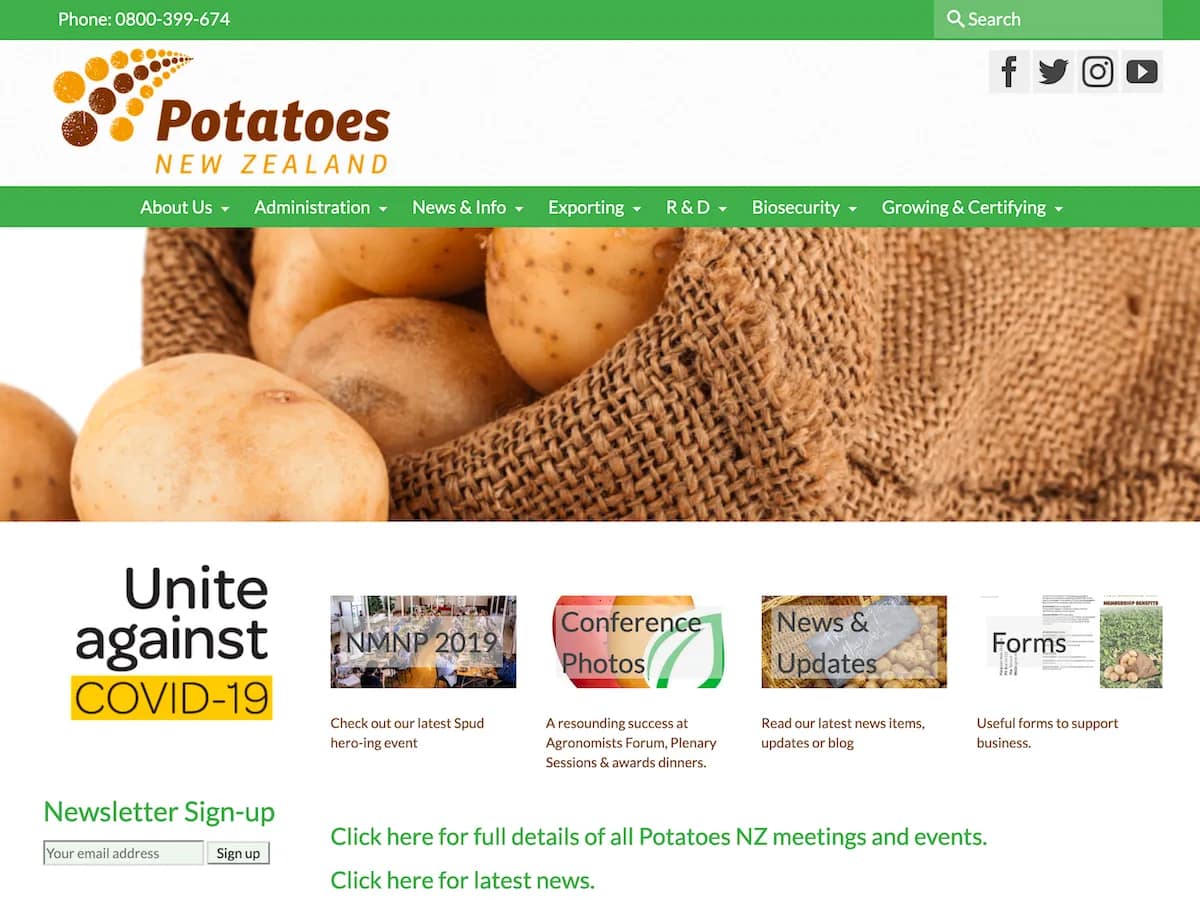 Website Development for Potatoes NZ: Dynamic Research and Recipe Hub