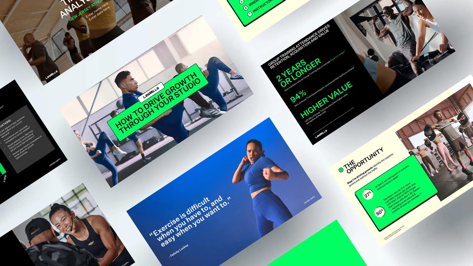 Presentation Deck Design for Les Mills Global Fitness Brand