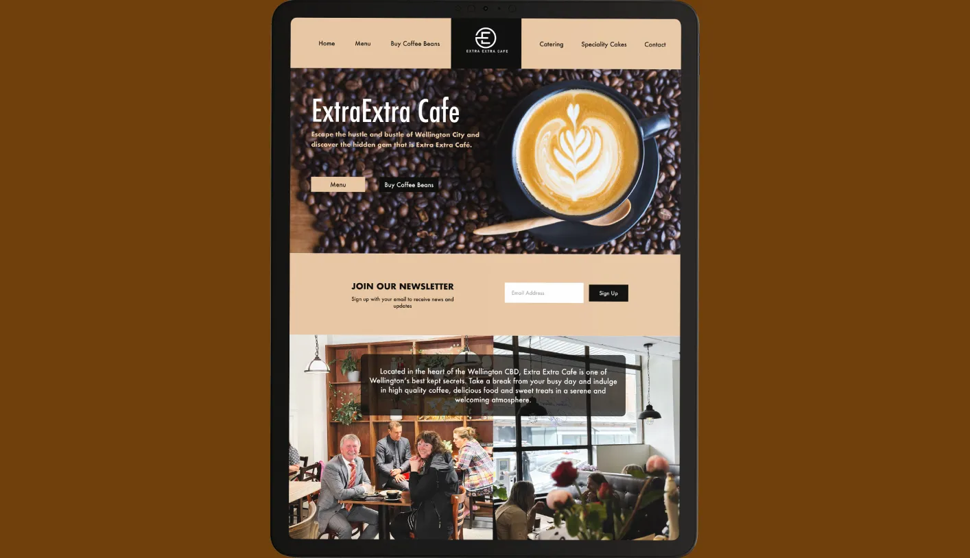 Website Design & SEO Optimisation for ExtraExtra Cafe